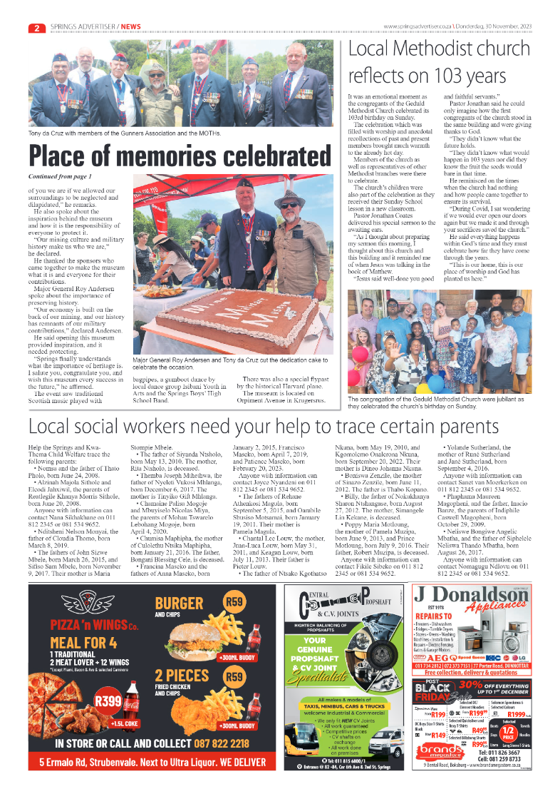 Springs Advertiser 30 November 2023 page 2