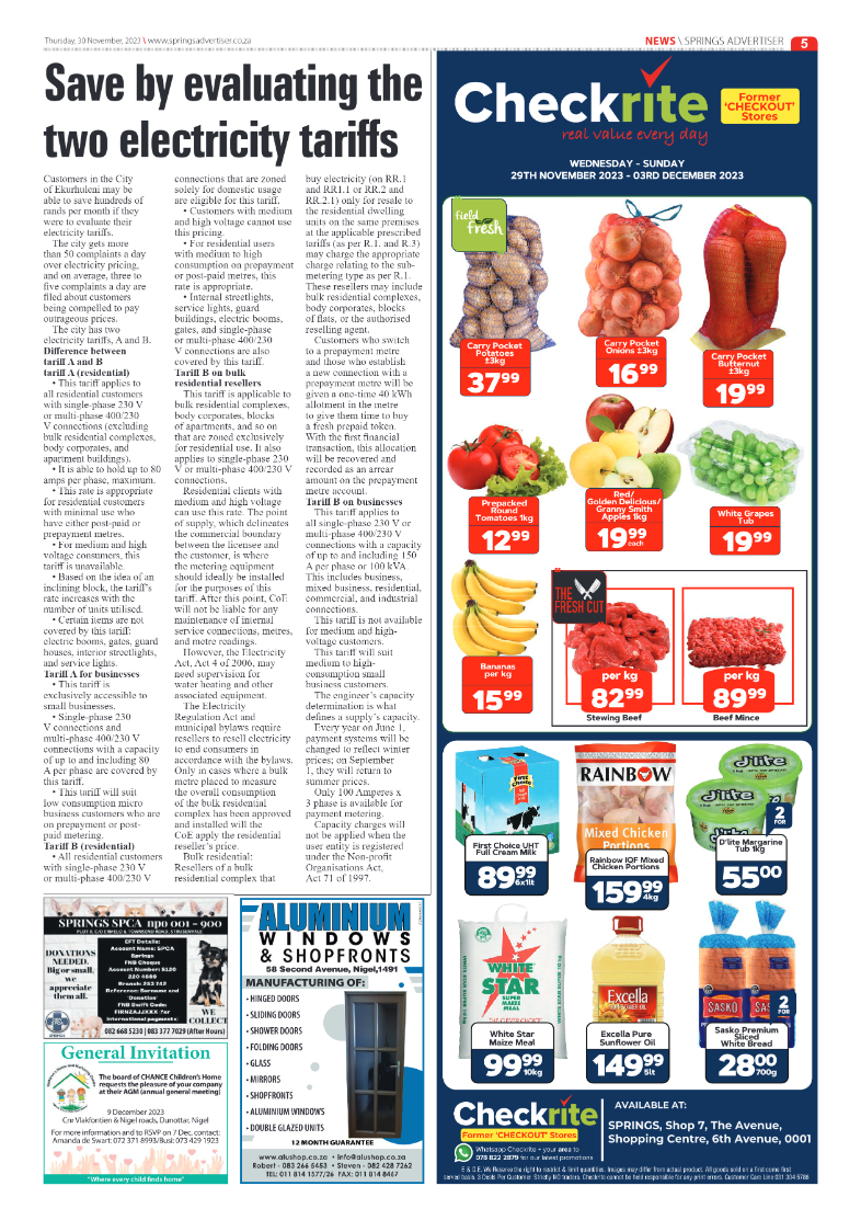 Springs Advertiser 30 November 2023 page 5