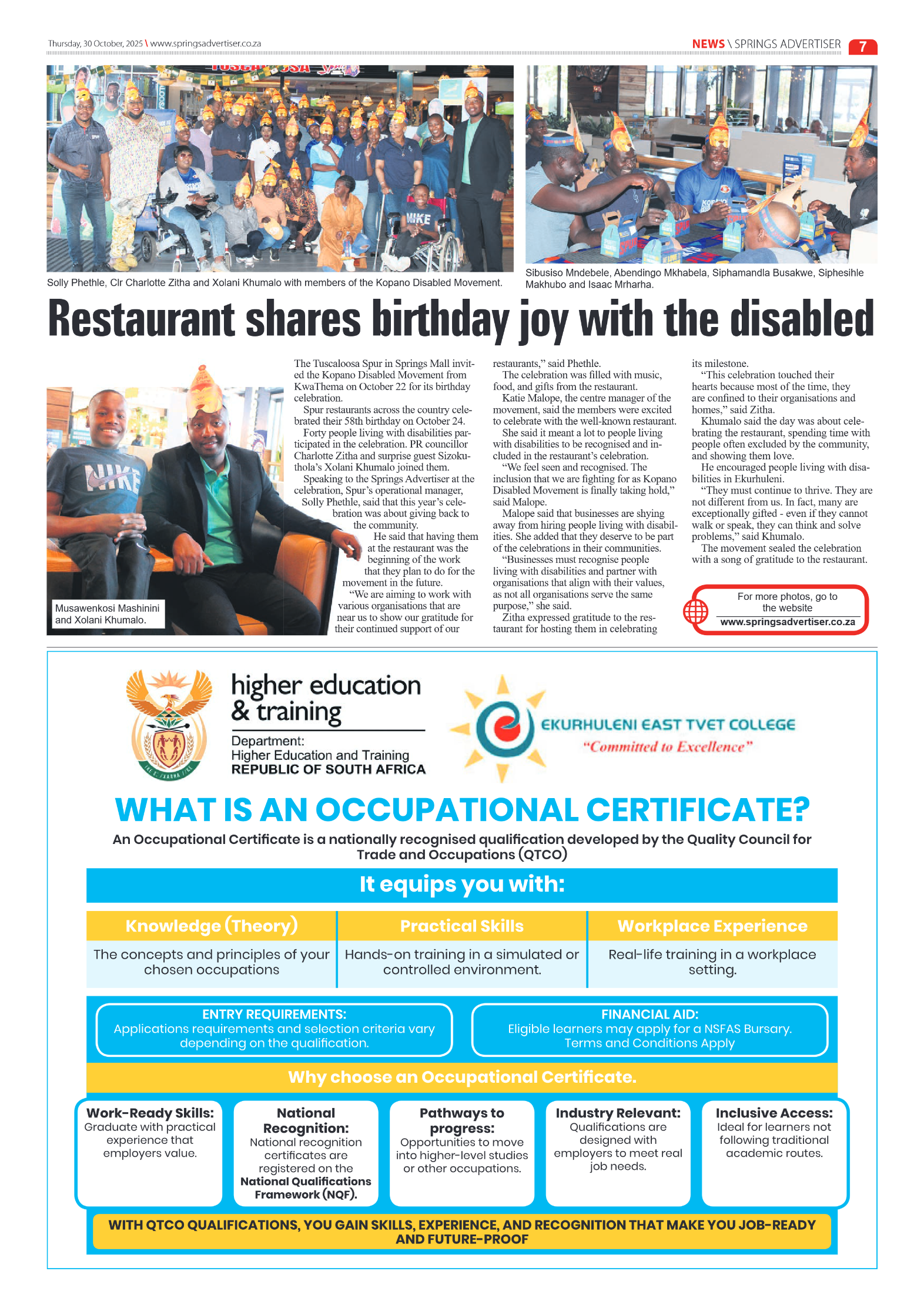 Springs Advertiser 30 October 2025 page 7