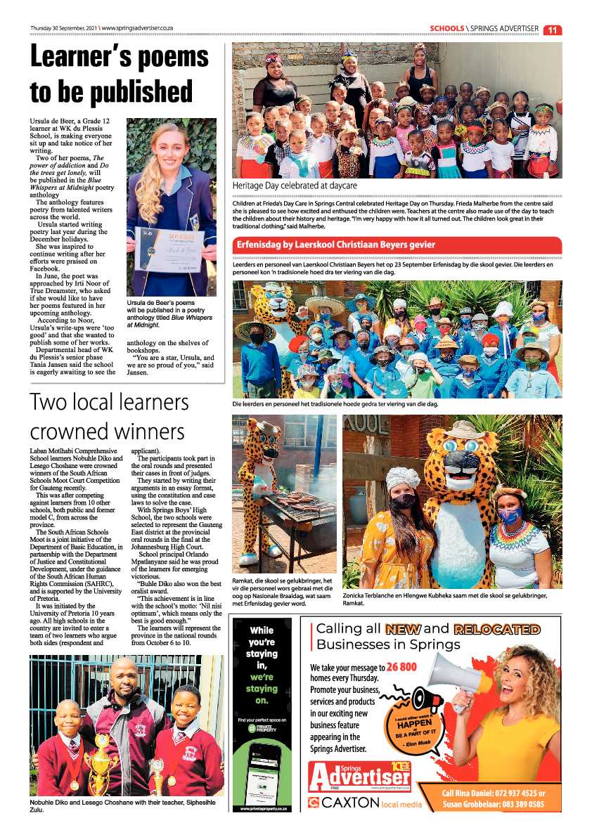 Springs Advertiser 30 September 2021 page 11