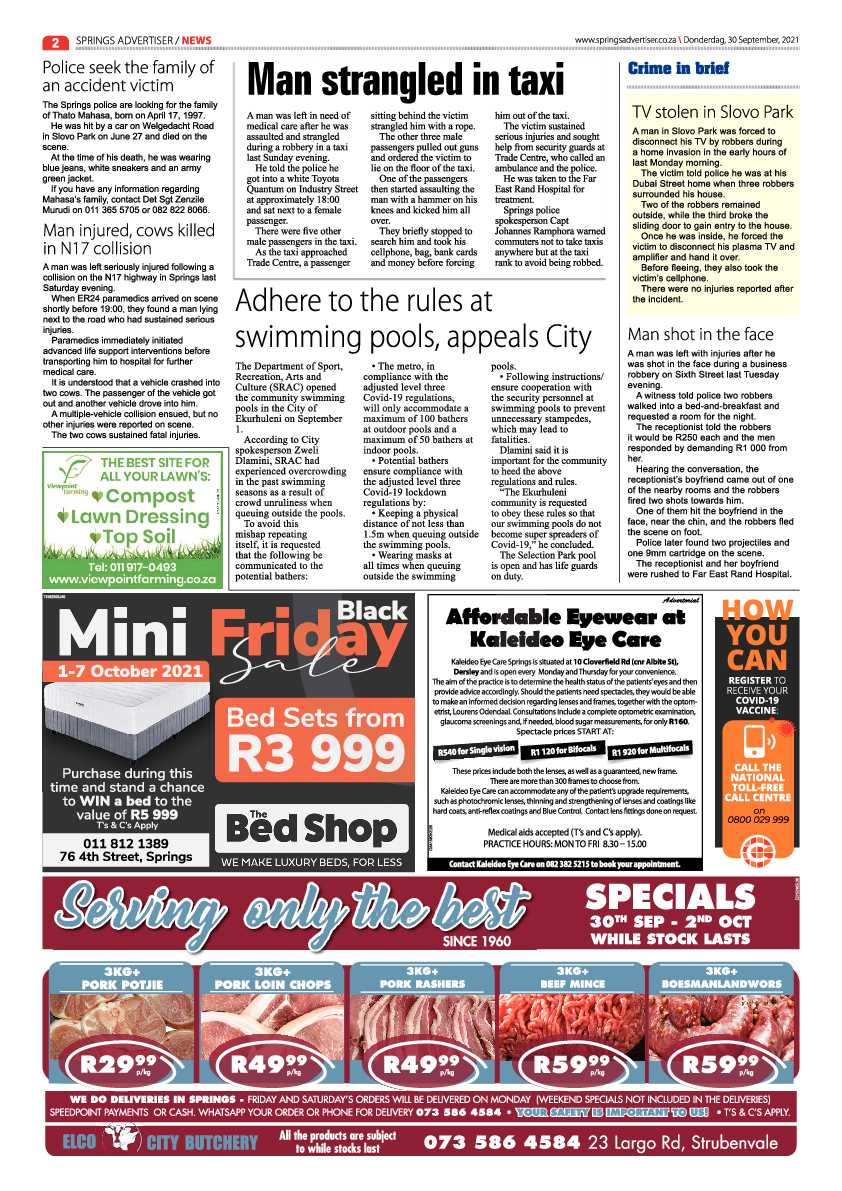 Springs Advertiser 30 September 2021 page 2