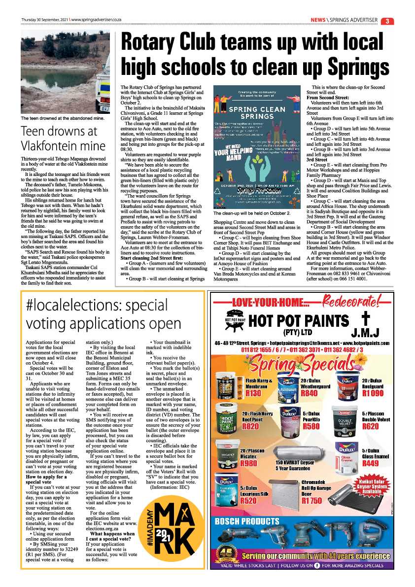 Springs Advertiser 30 September 2021 page 3