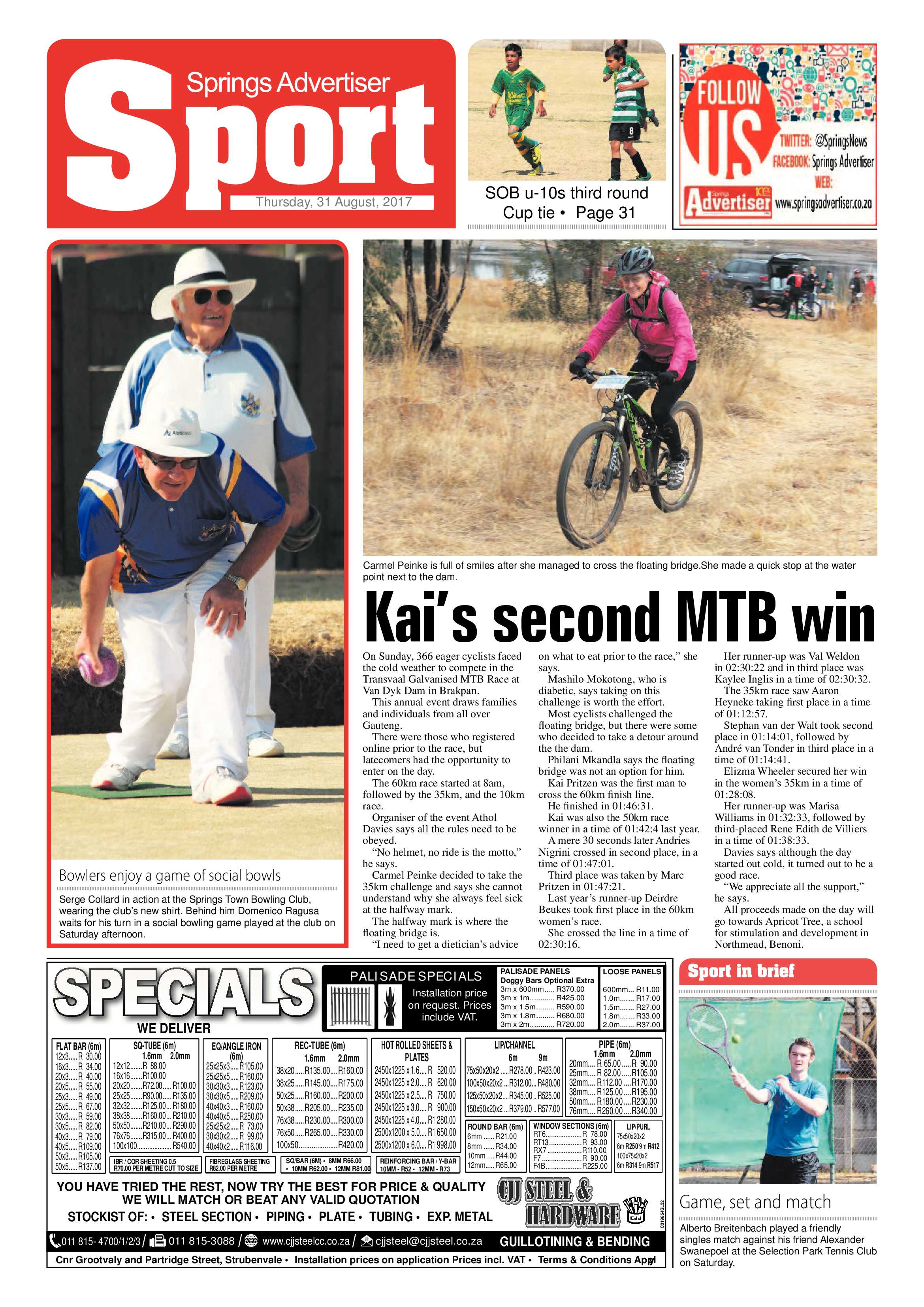 Springs Advertiser 31 August 2017 page 32