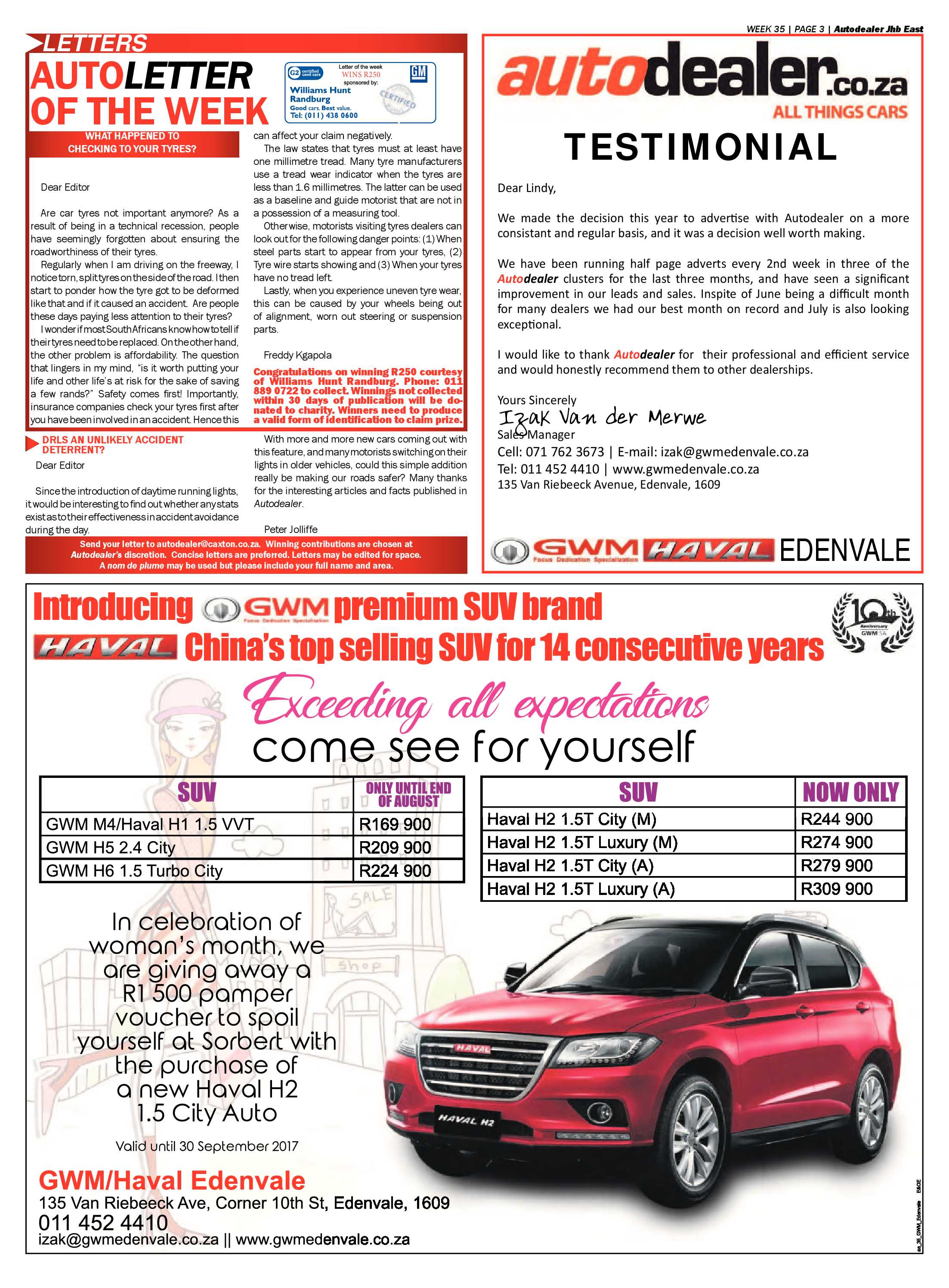 Springs Advertiser 31 August 2017 page 35