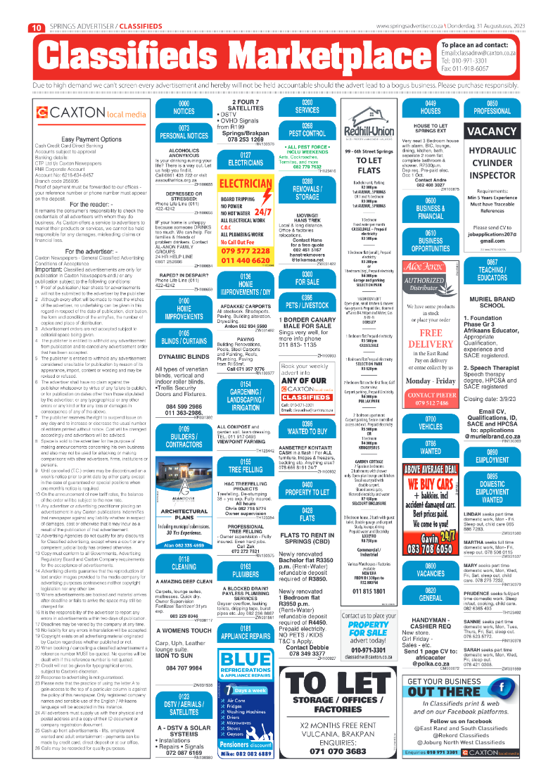 Springs Advertiser 31 August 2023 page 10