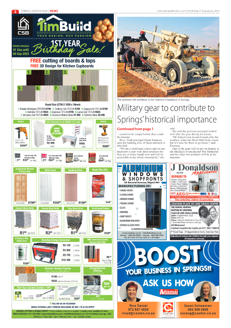 Springs Advertiser 31 August 2023 page 2