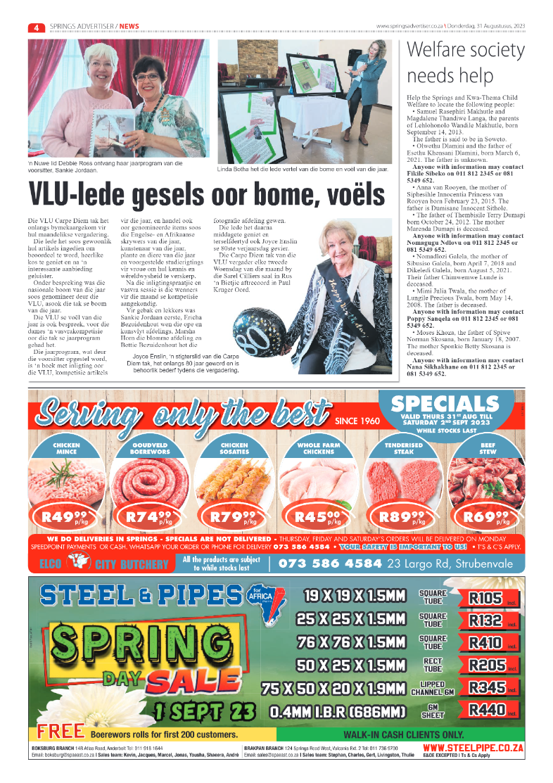 Springs Advertiser 31 August 2023 page 4