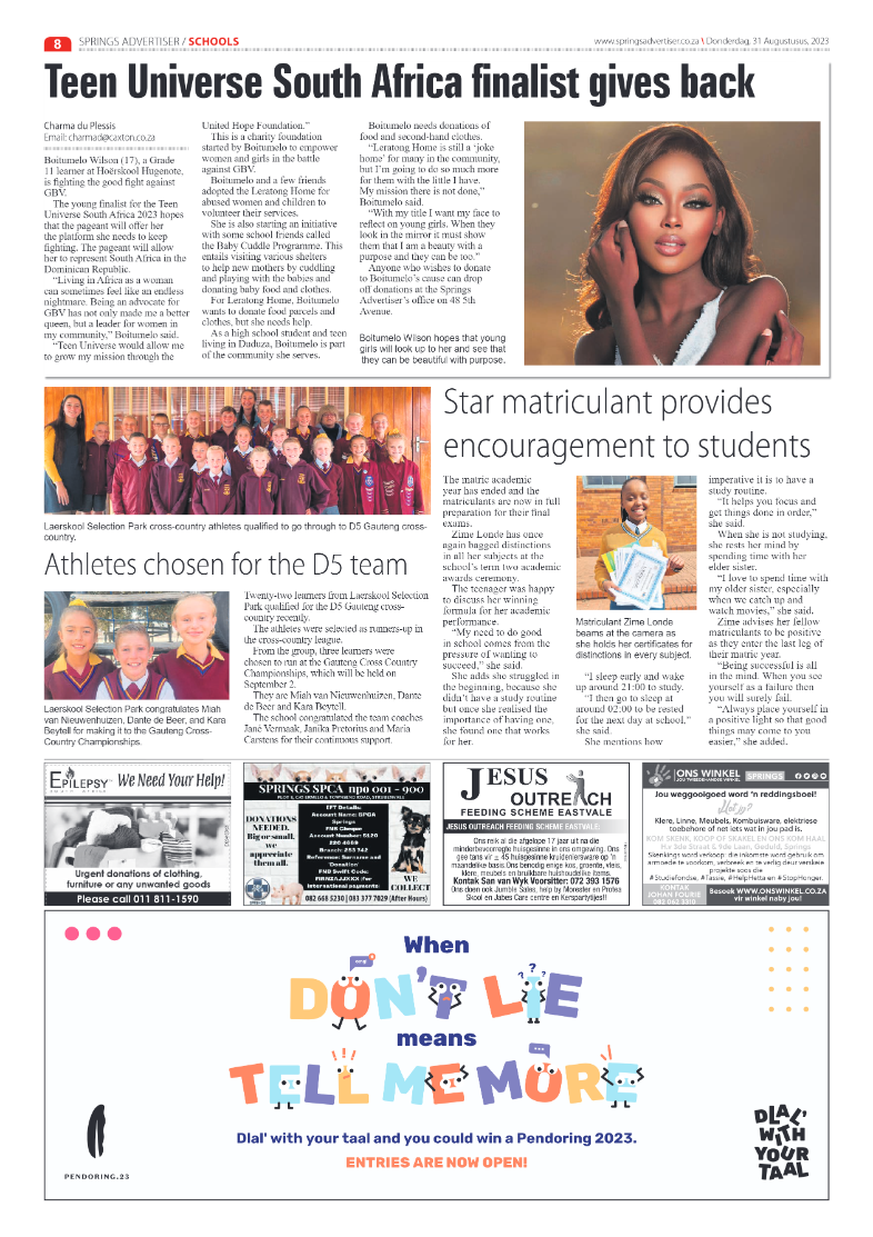 Springs Advertiser 31 August 2023 page 8
