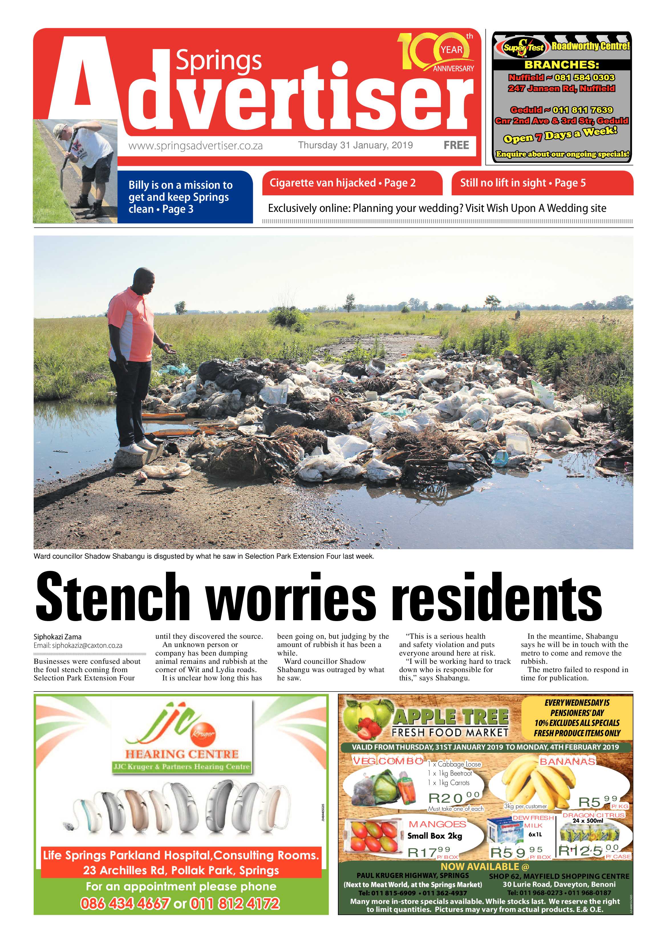 Springs Advertiser 31 January 2019 page 1