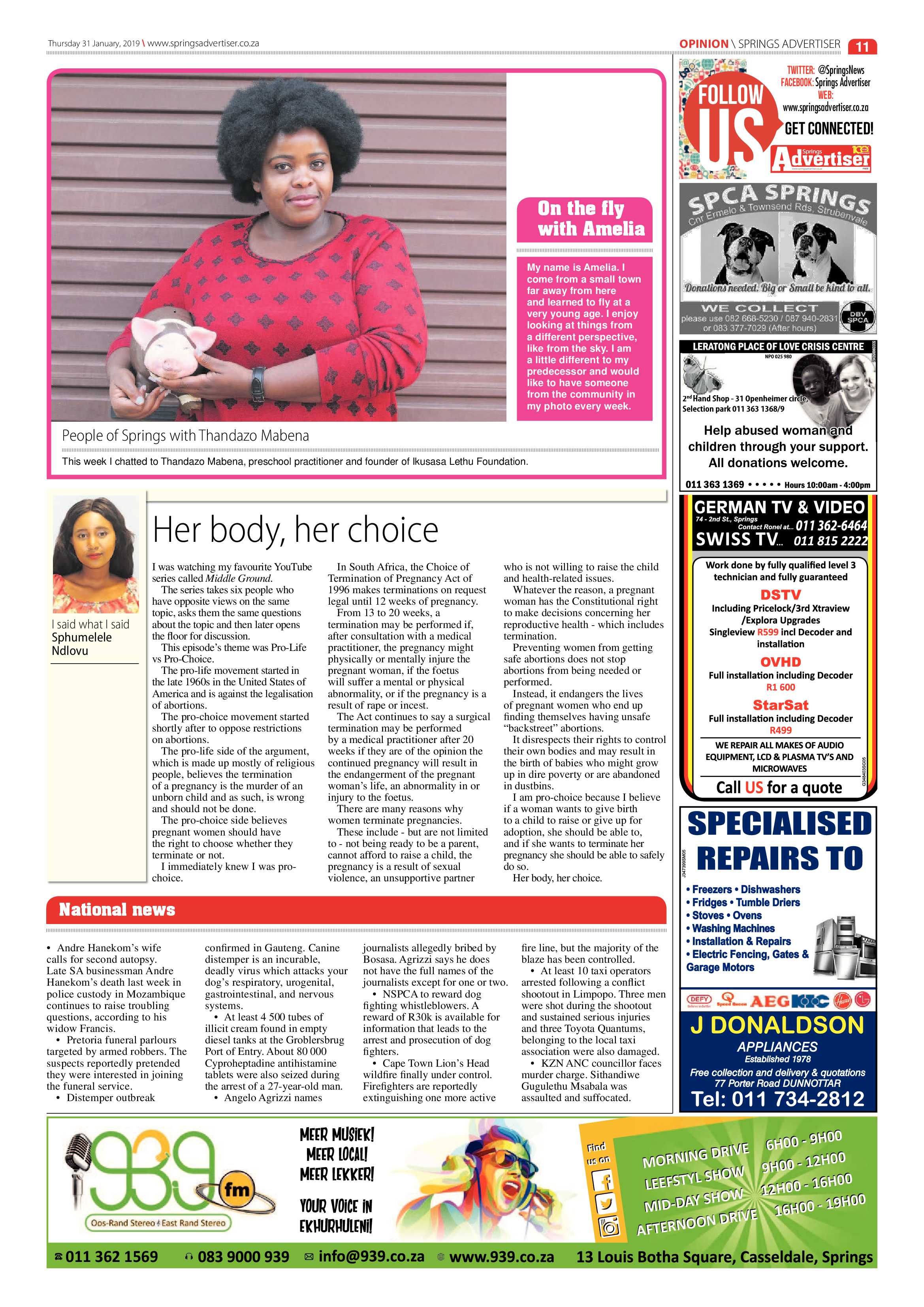 Springs Advertiser 31 January 2019 page 11