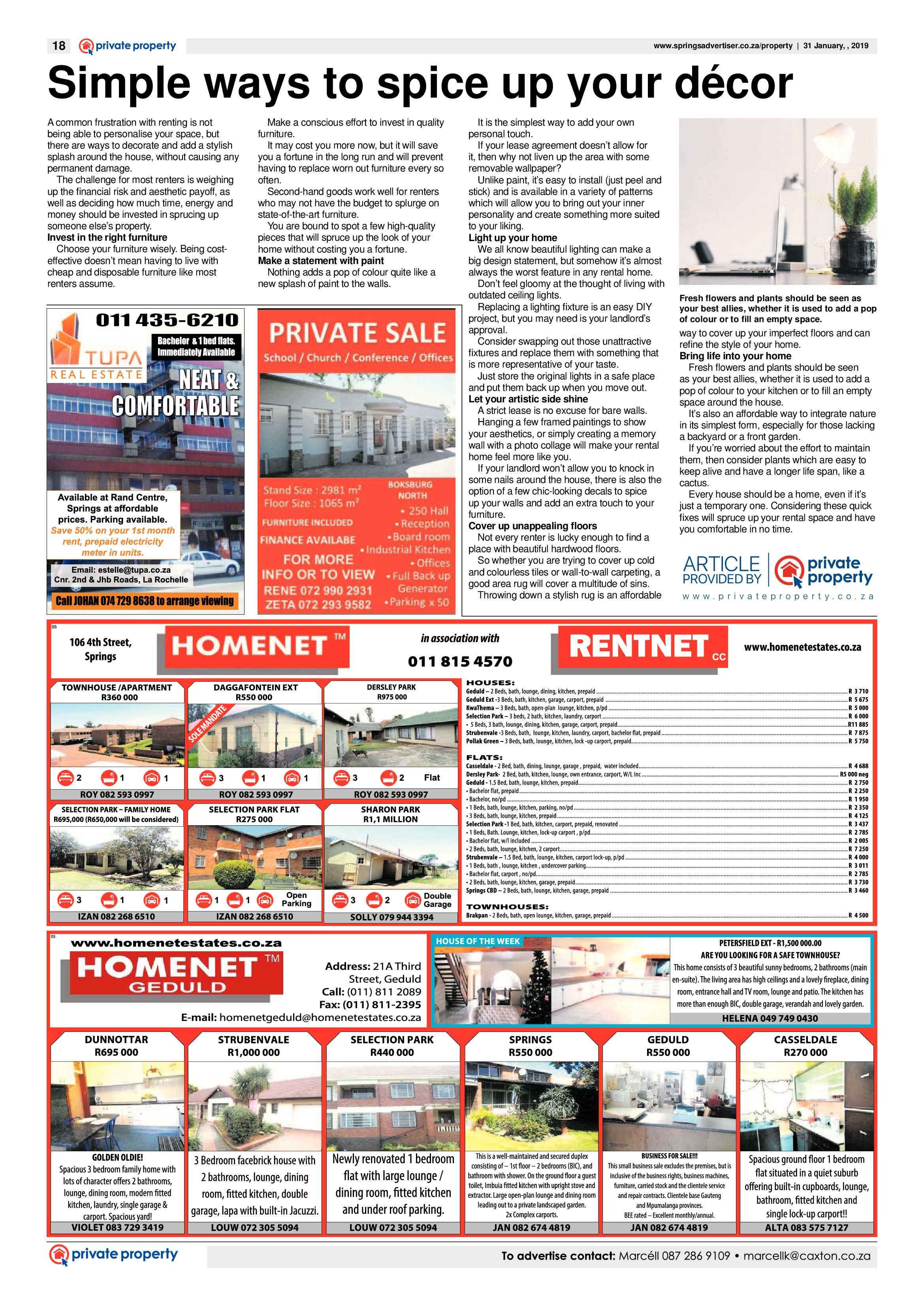 Springs Advertiser 31 January 2019 page 18