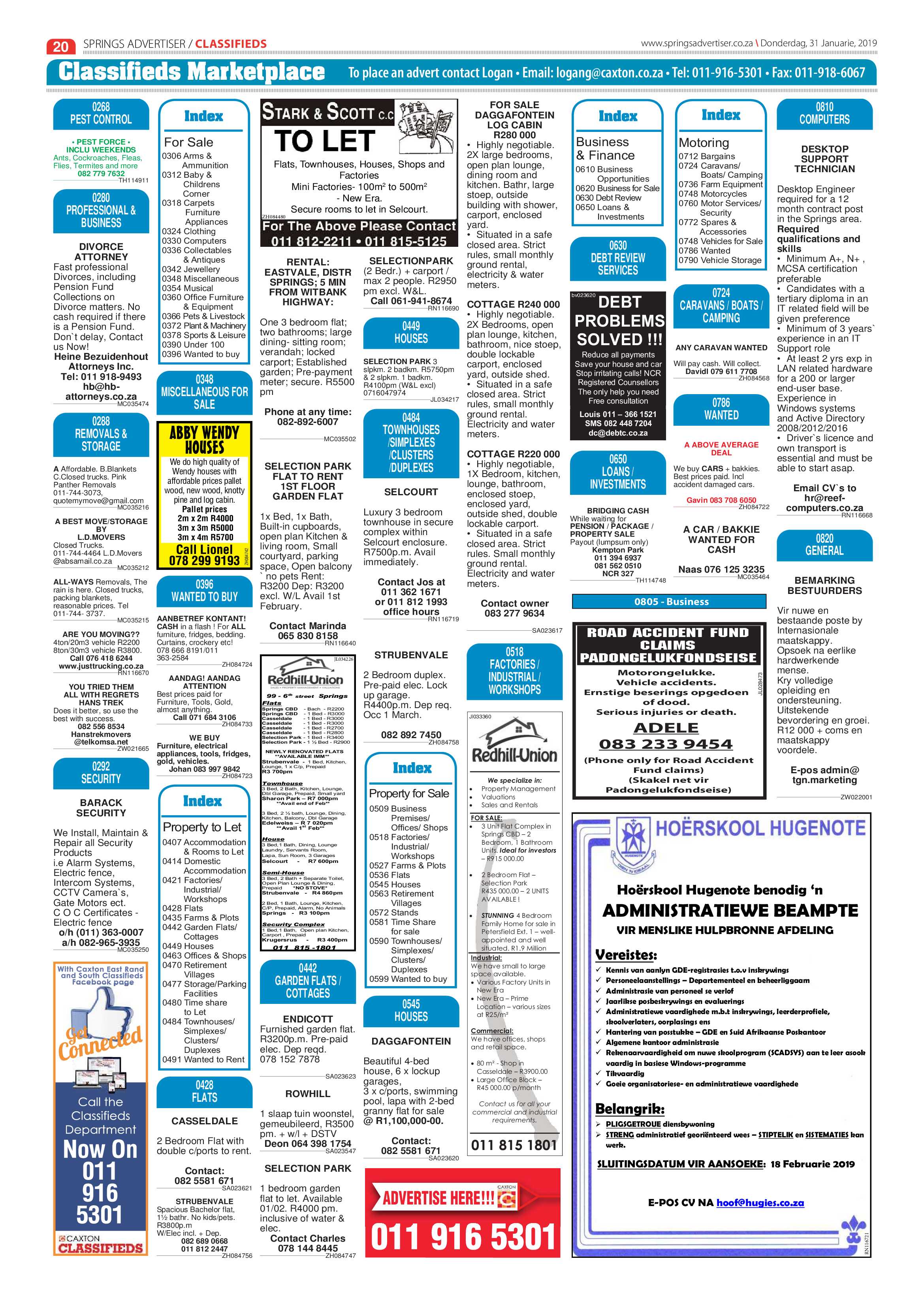 Springs Advertiser 31 January 2019 page 20