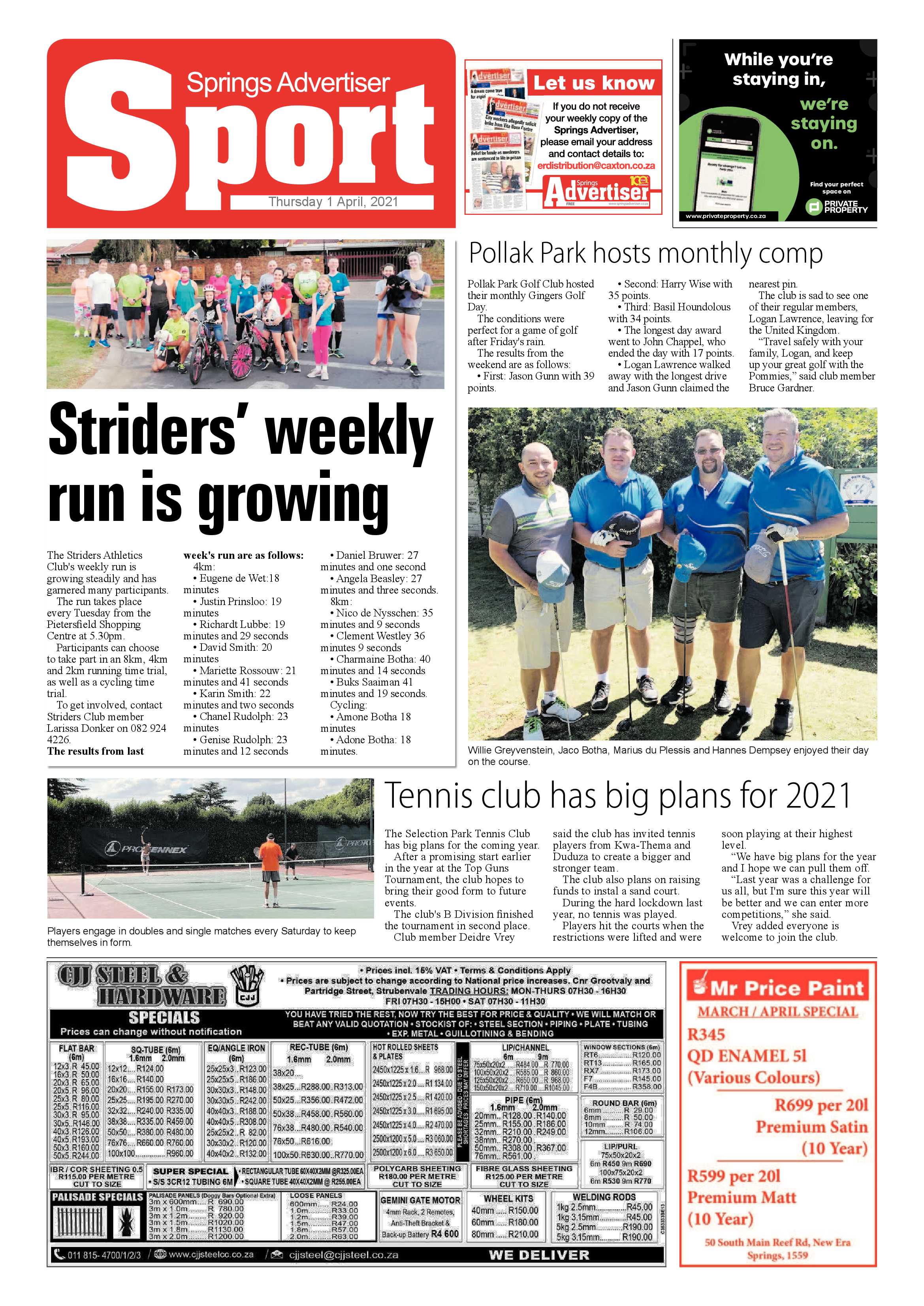 Springs Advertiser 31 March 2021 page 12