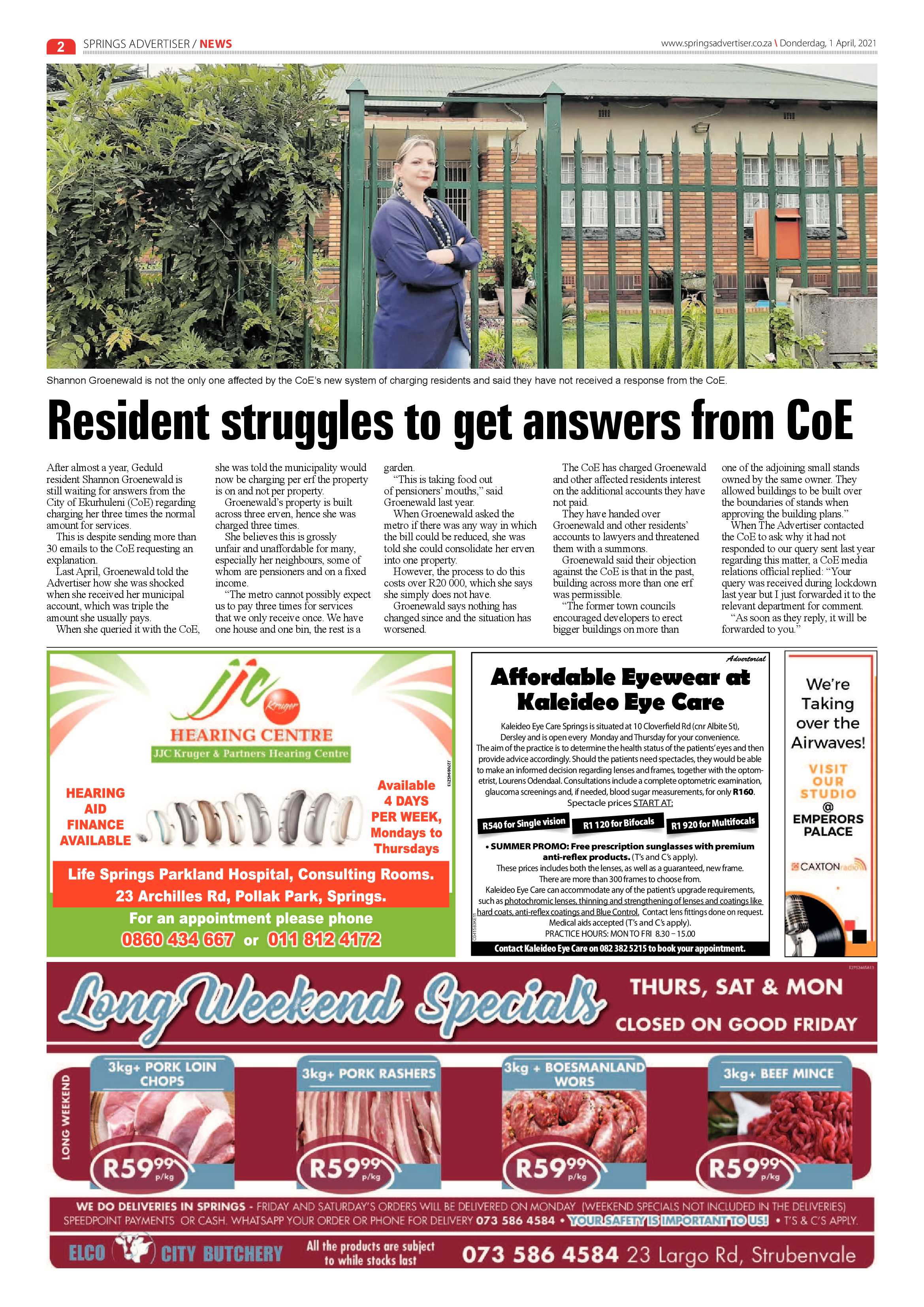 Springs Advertiser 31 March 2021 page 2