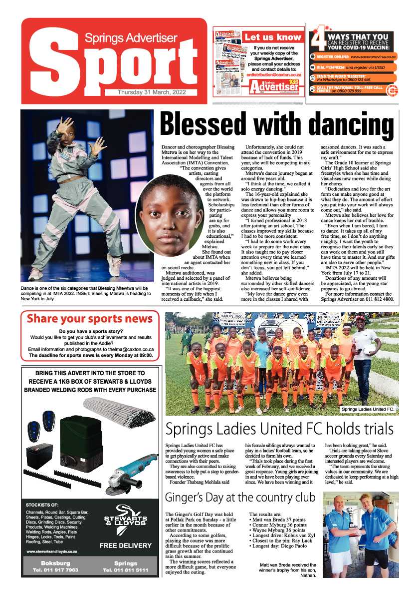 Springs Advertiser 31 March 2022 page 12