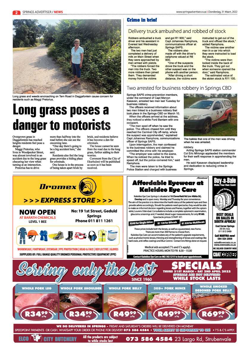 Springs Advertiser 31 March 2022 page 2