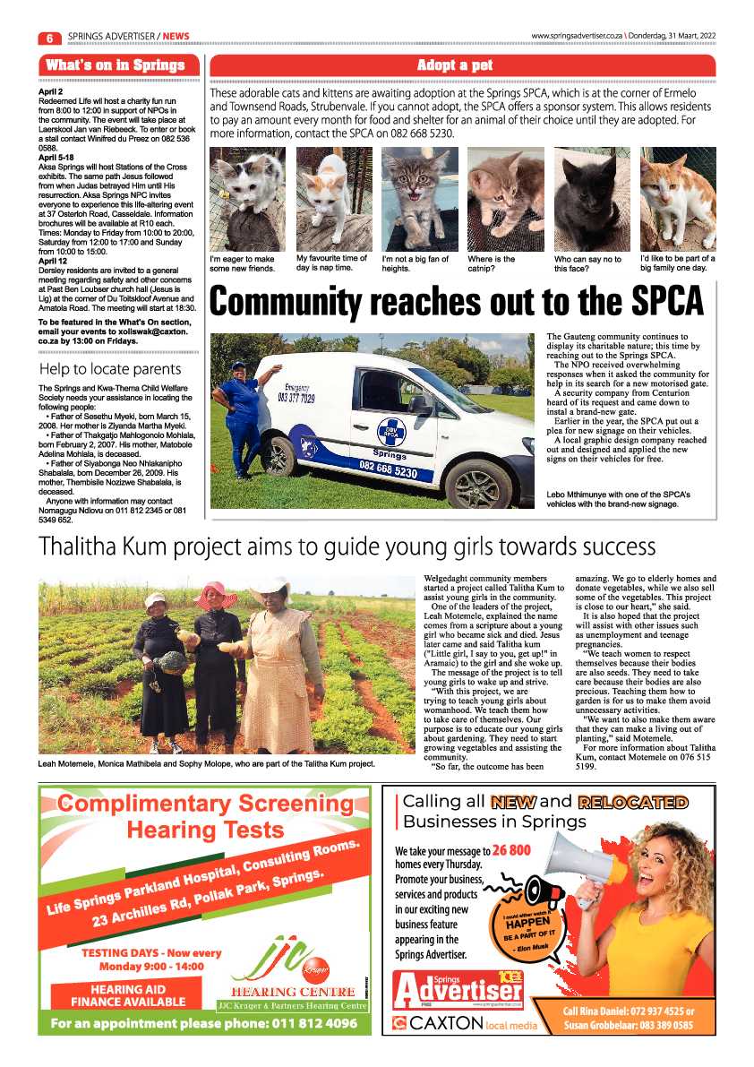 Springs Advertiser 31 March 2022 page 6