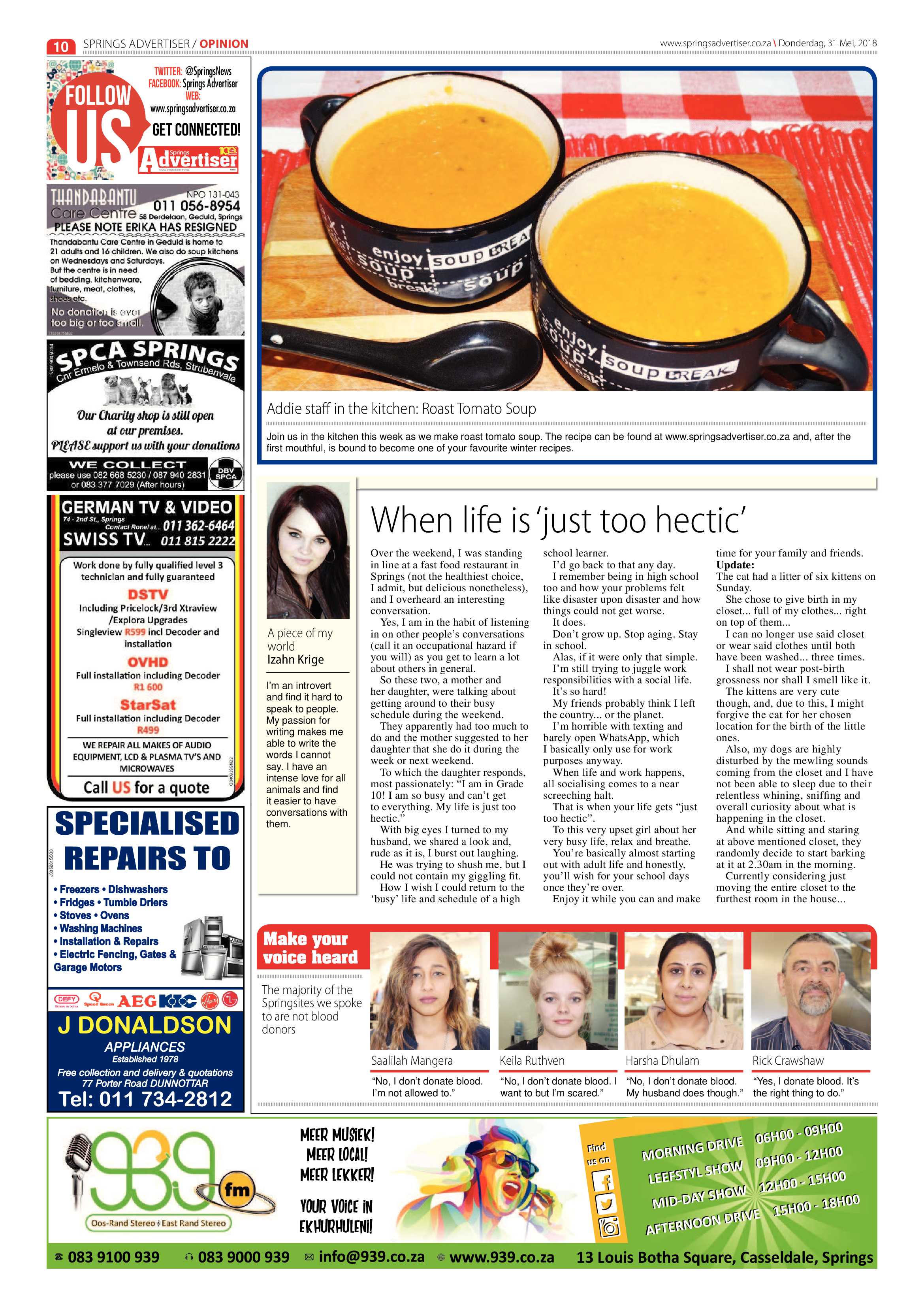 Springs Advertiser 31 May 2018 page 10