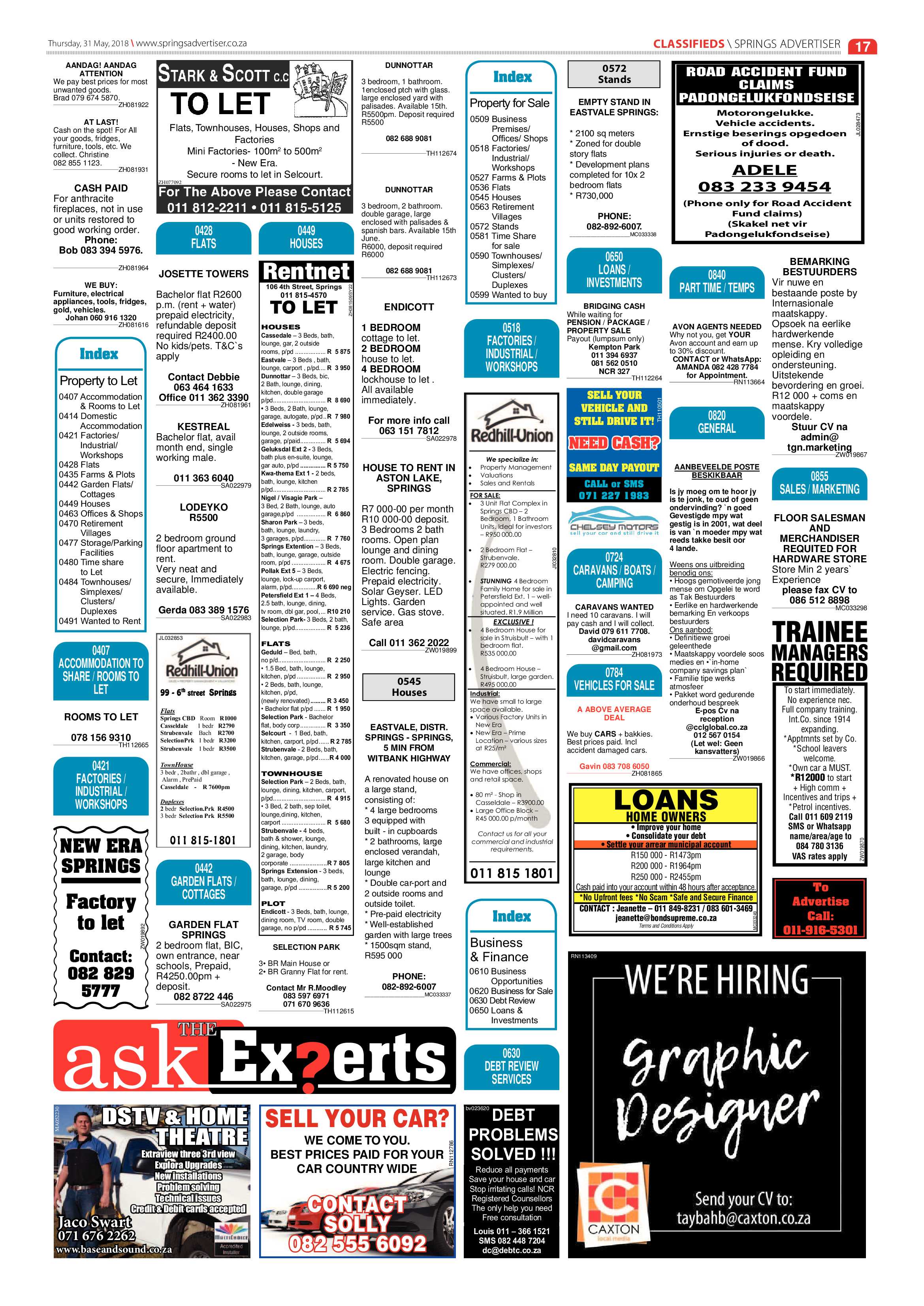 Springs Advertiser 31 May 2018 page 17