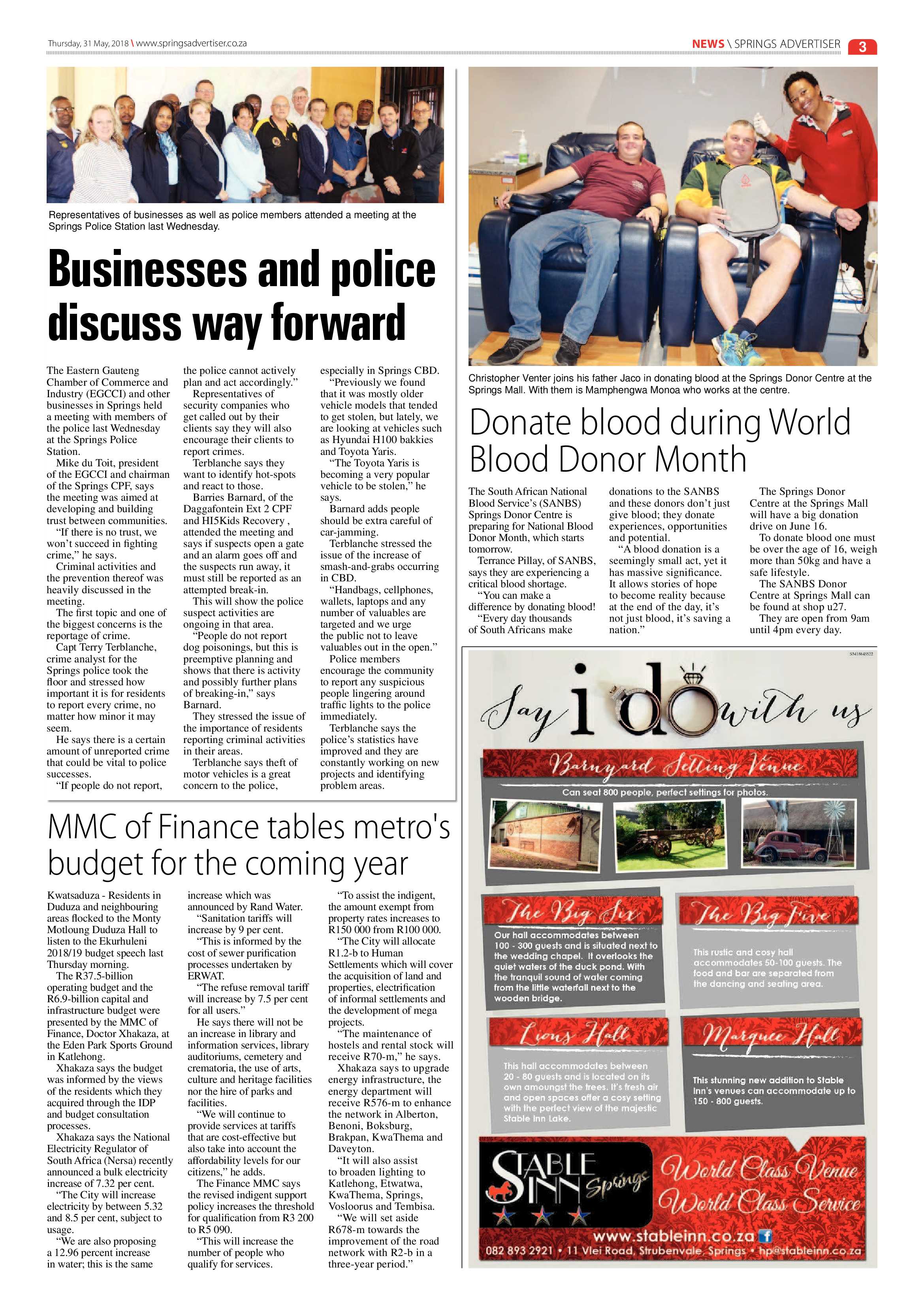 Springs Advertiser 31 May 2018 page 3