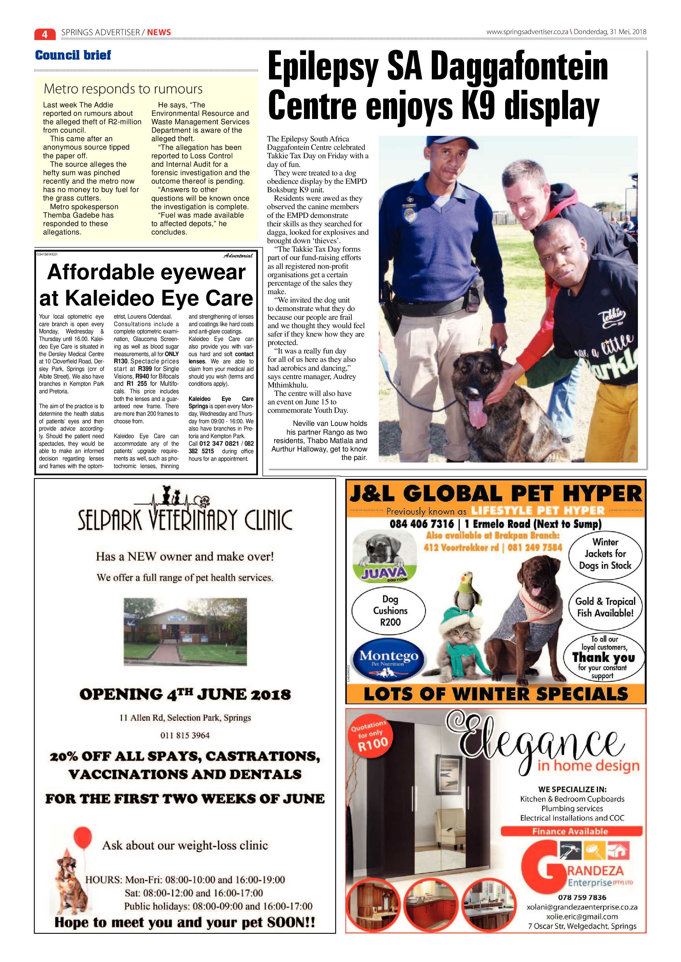 Springs Advertiser 31 May 2018 page 4