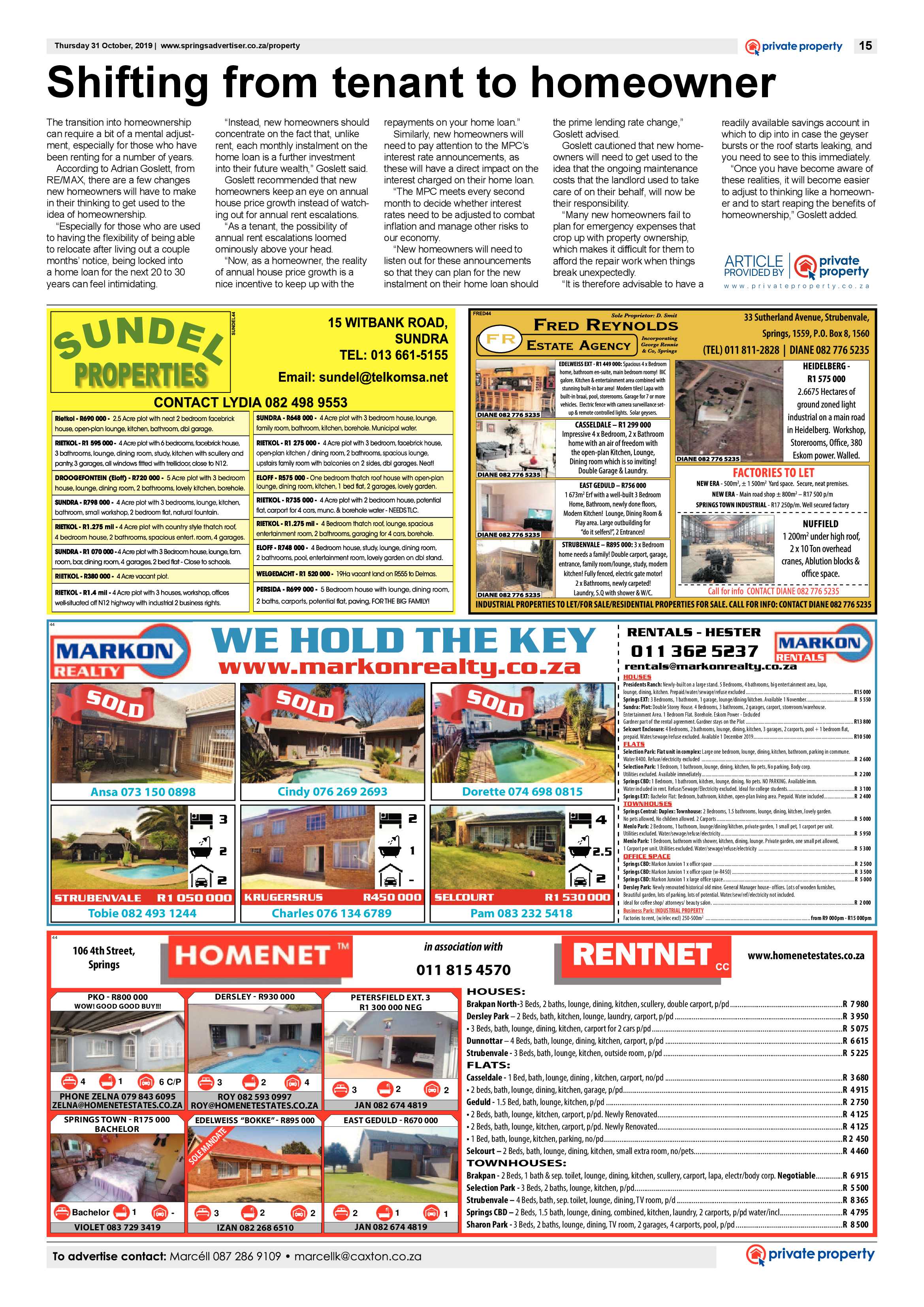Springs Advertiser 31 October 2019 page 15