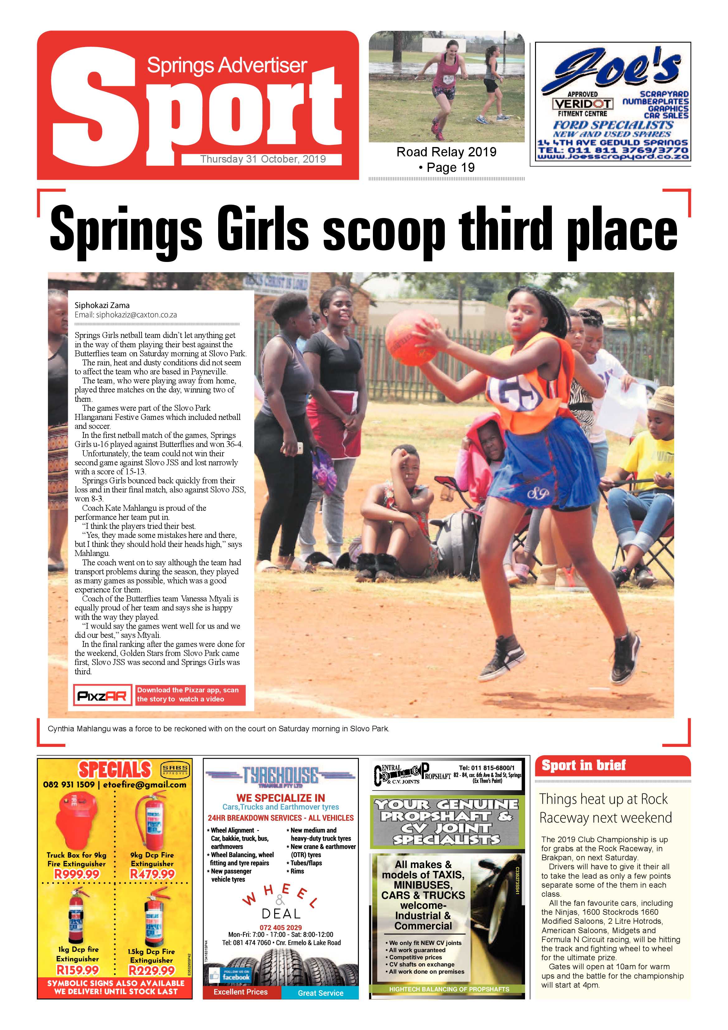 Springs Advertiser 31 October 2019 page 20