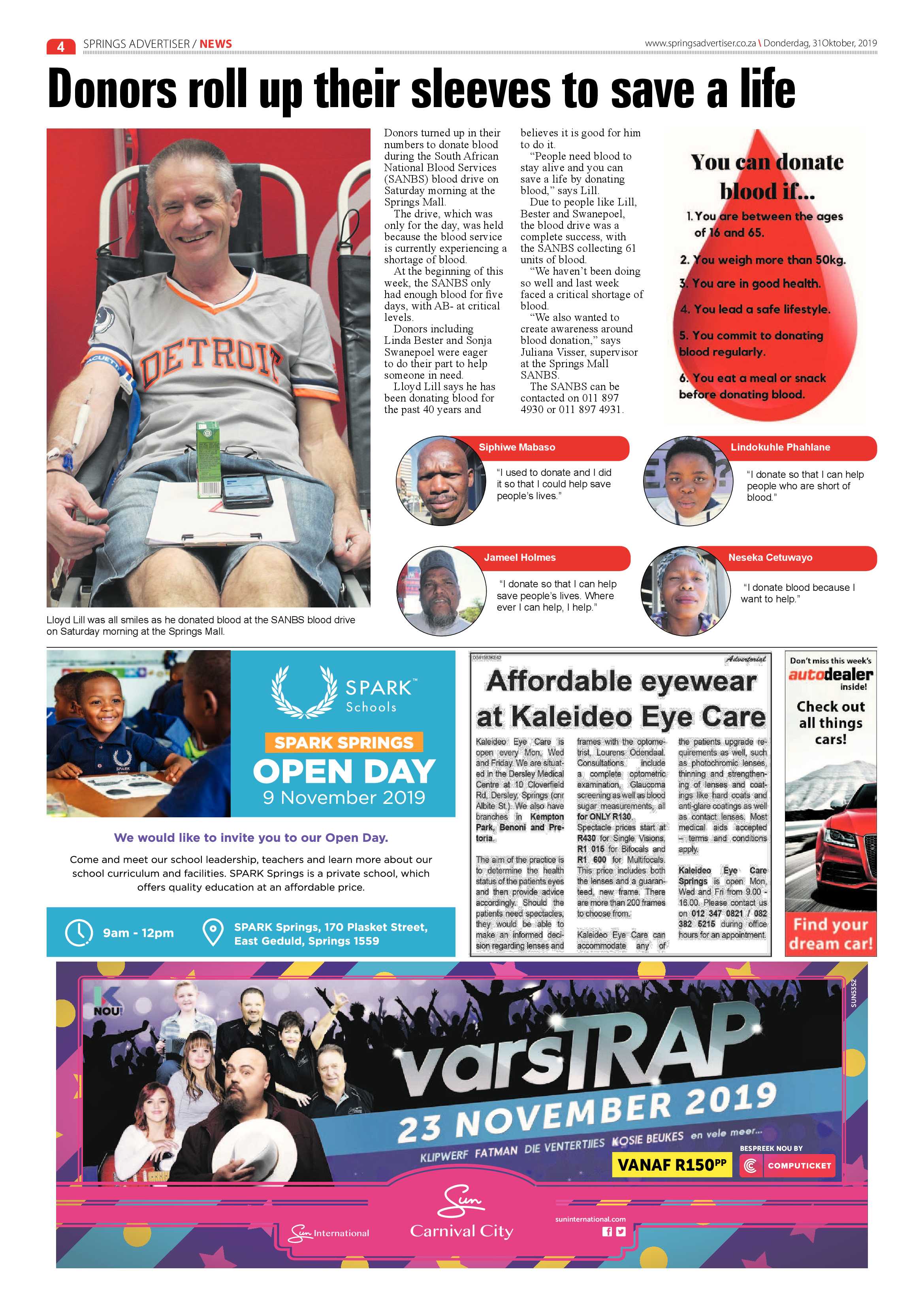 Springs Advertiser 31 October 2019 page 4