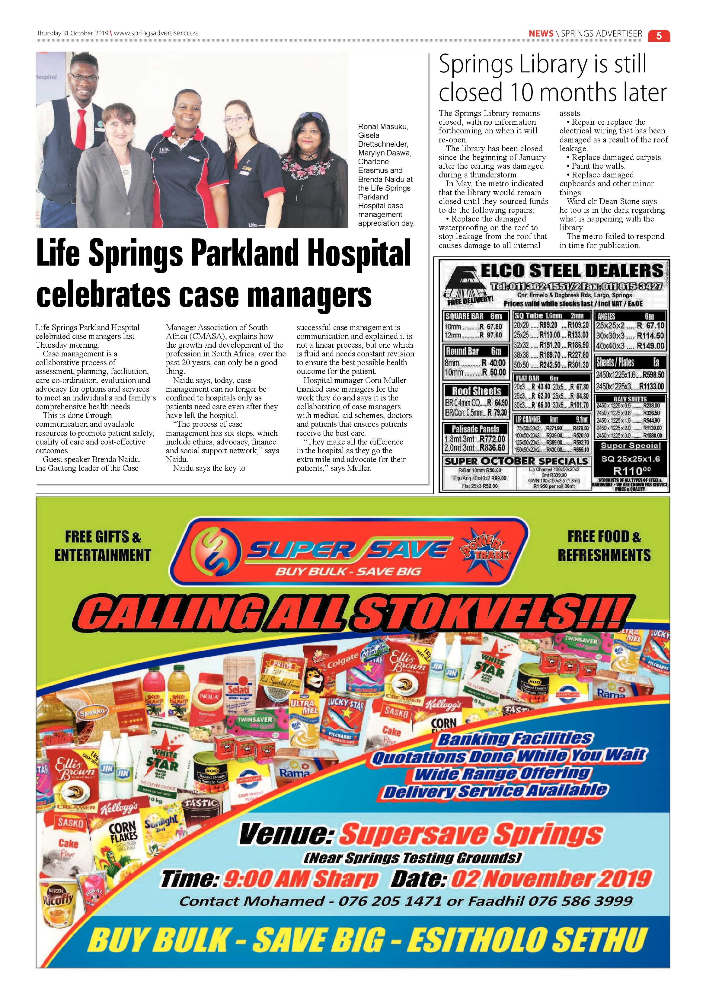 Springs Advertiser 31 October 2019 page 5