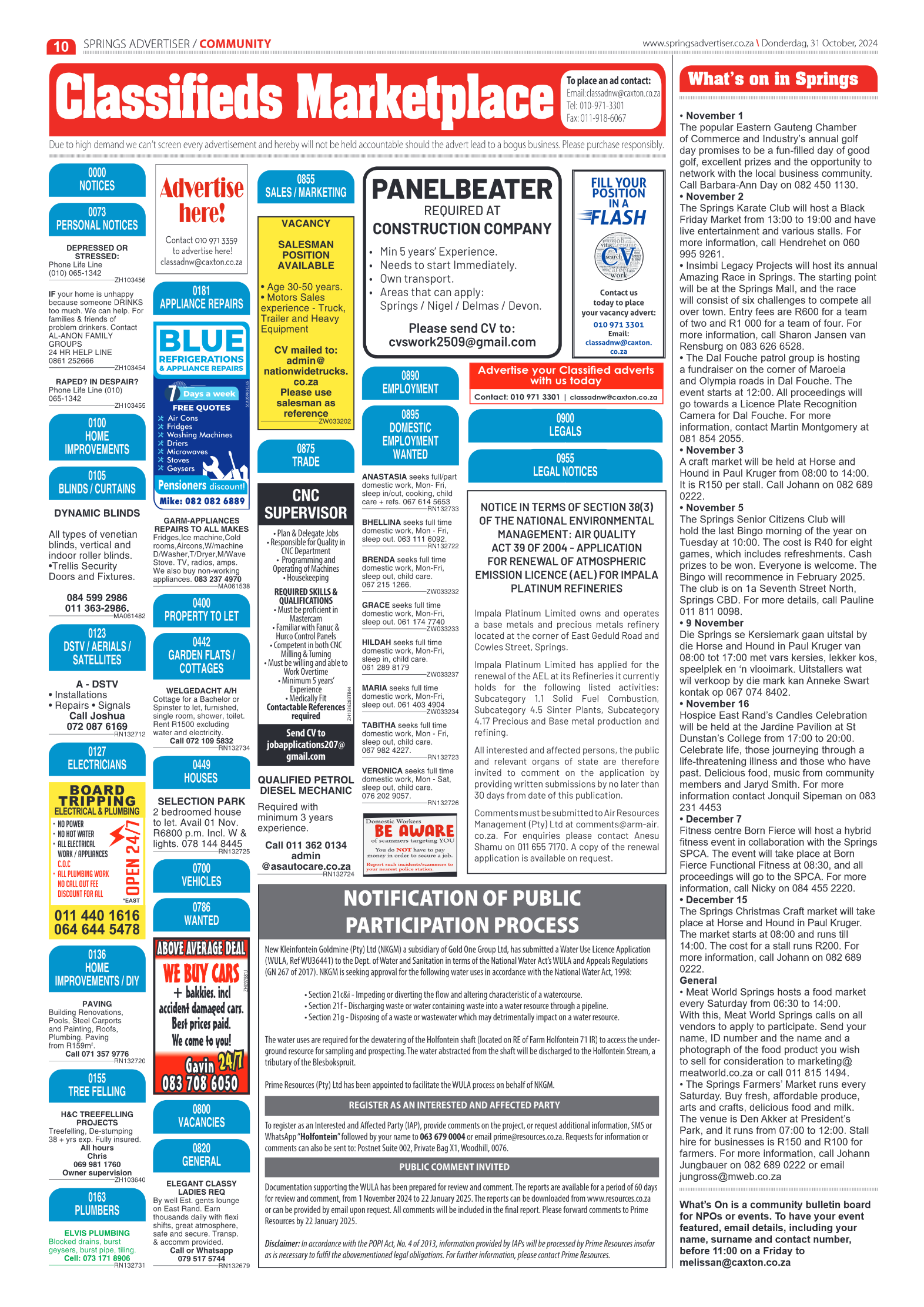 Springs Advertiser 31 October 2024 page 18