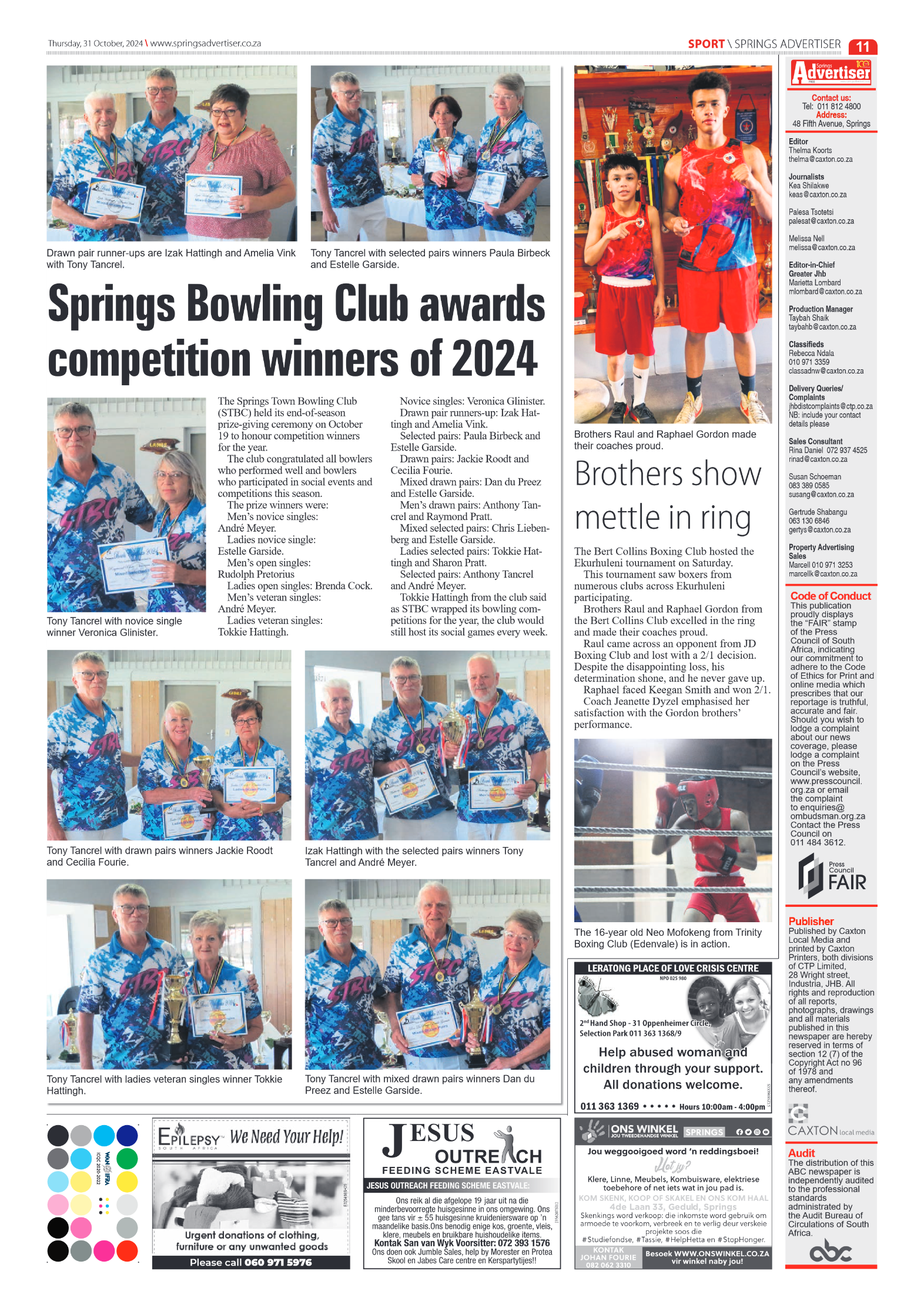 Springs Advertiser 31 October 2024 page 19