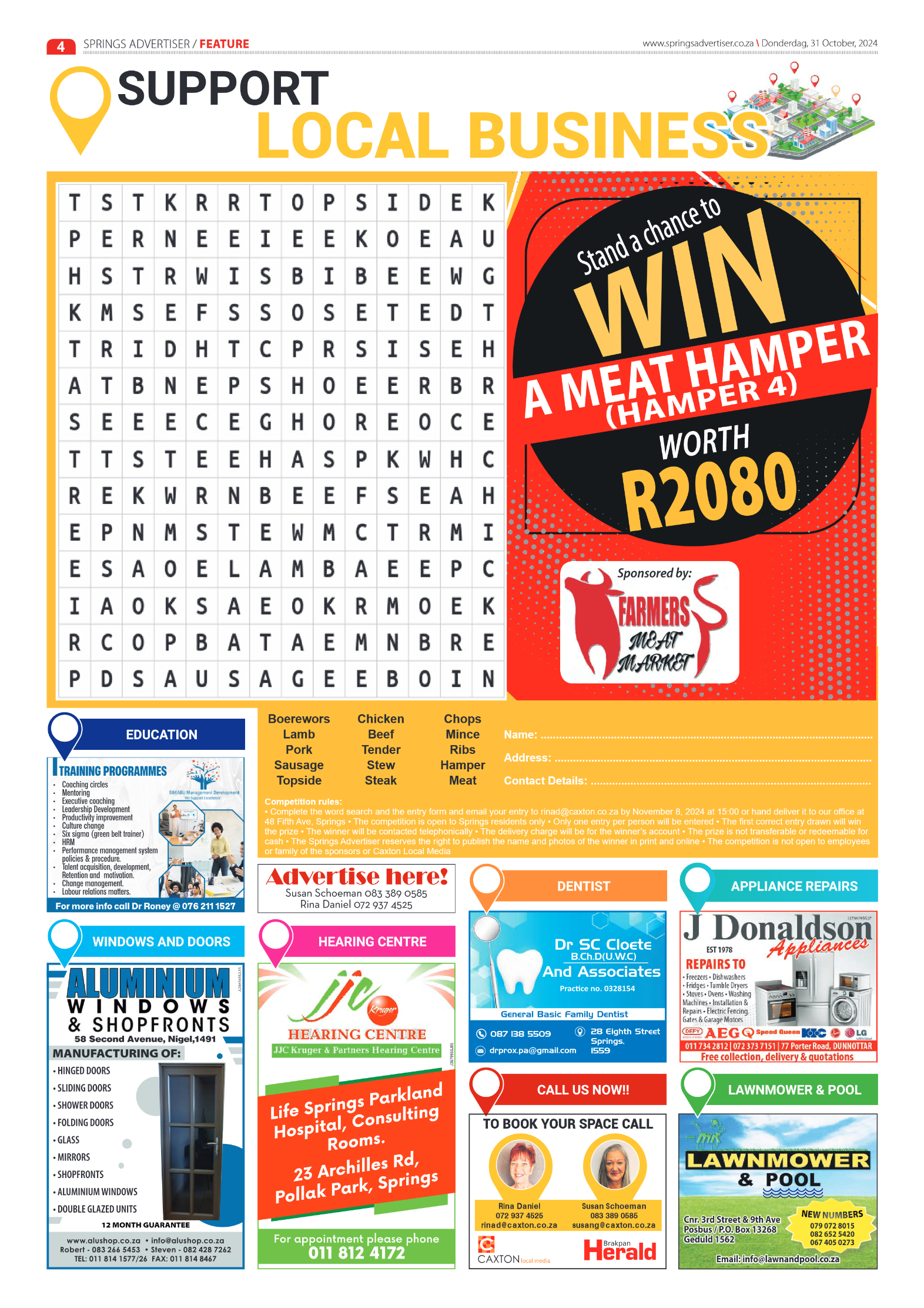 Springs Advertiser 31 October 2024 page 4