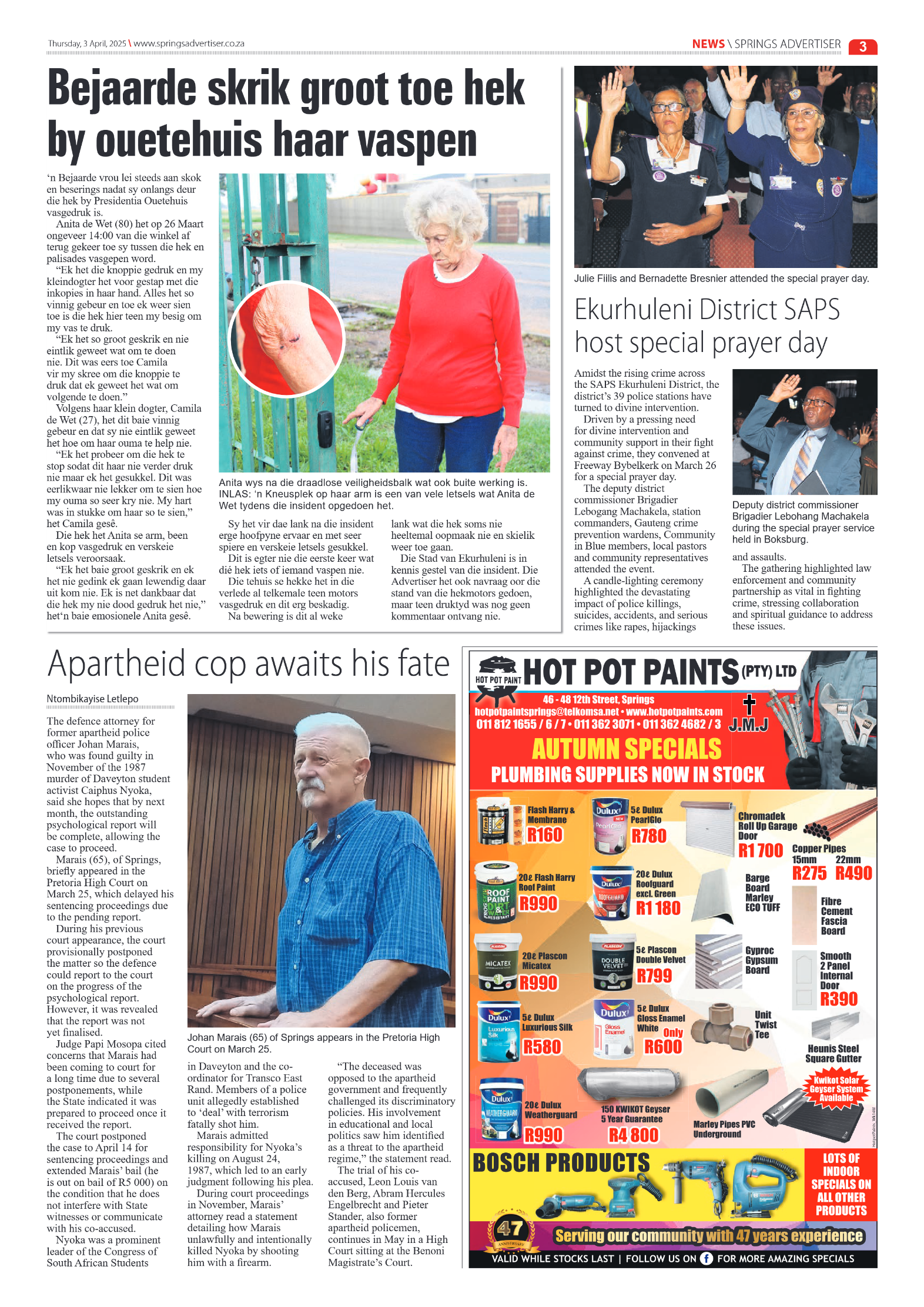 Springs Advertiser 3 April 2025 page 3