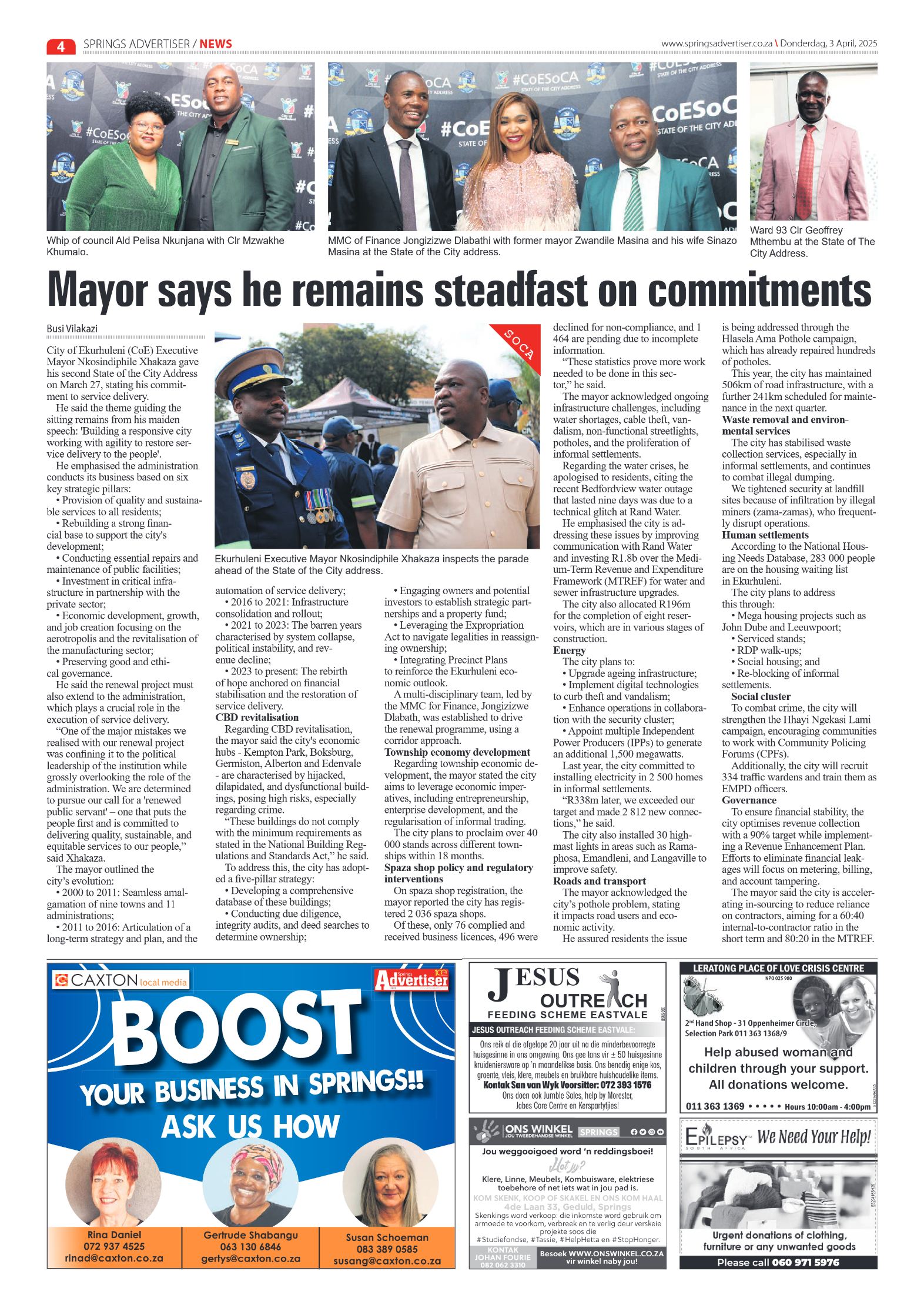 Springs Advertiser 3 April 2025 page 4