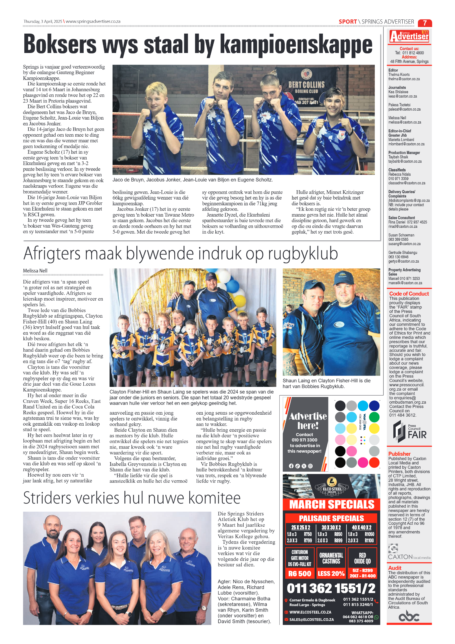 Springs Advertiser 3 April 2025 page 7