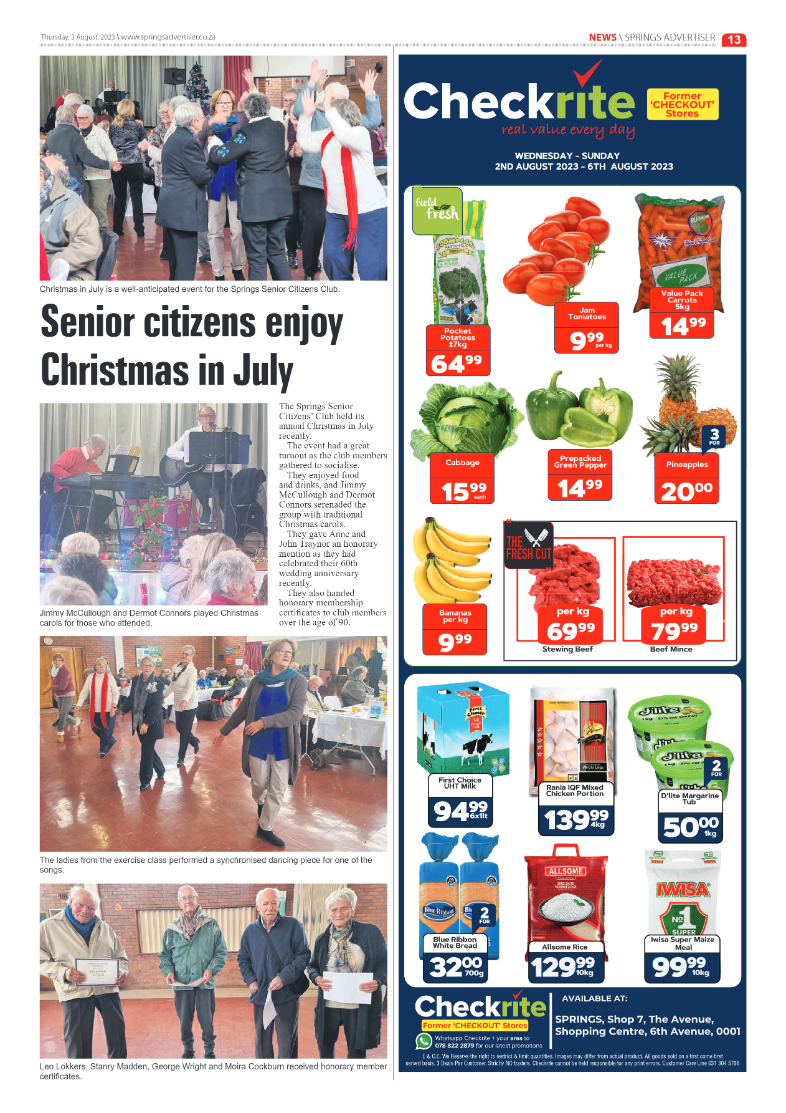 Springs Advertiser 3 August 2023 page 13