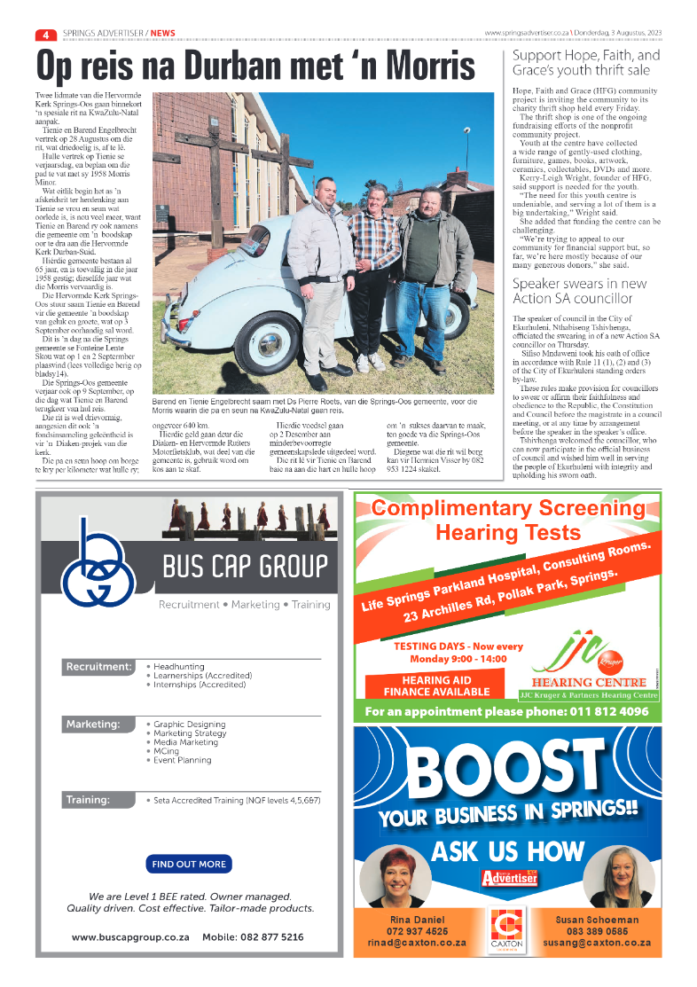 Springs Advertiser 3 August 2023 page 4