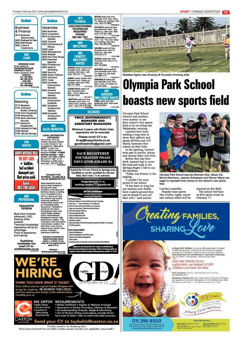 Springs Advertiser 3 February 2022 page 11
