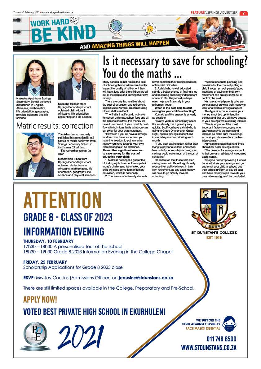 Springs Advertiser 3 February 2022 page 7