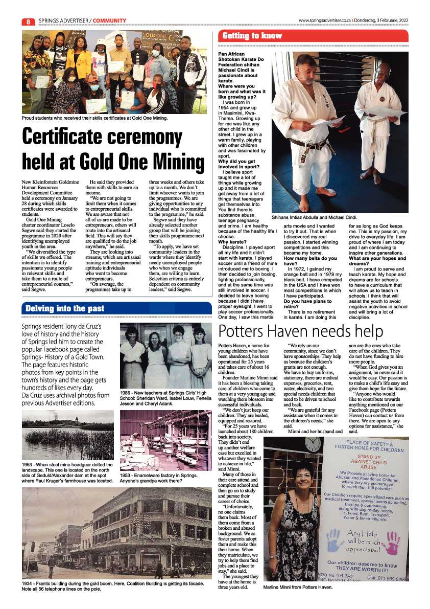 Springs Advertiser 3 February 2022 page 8