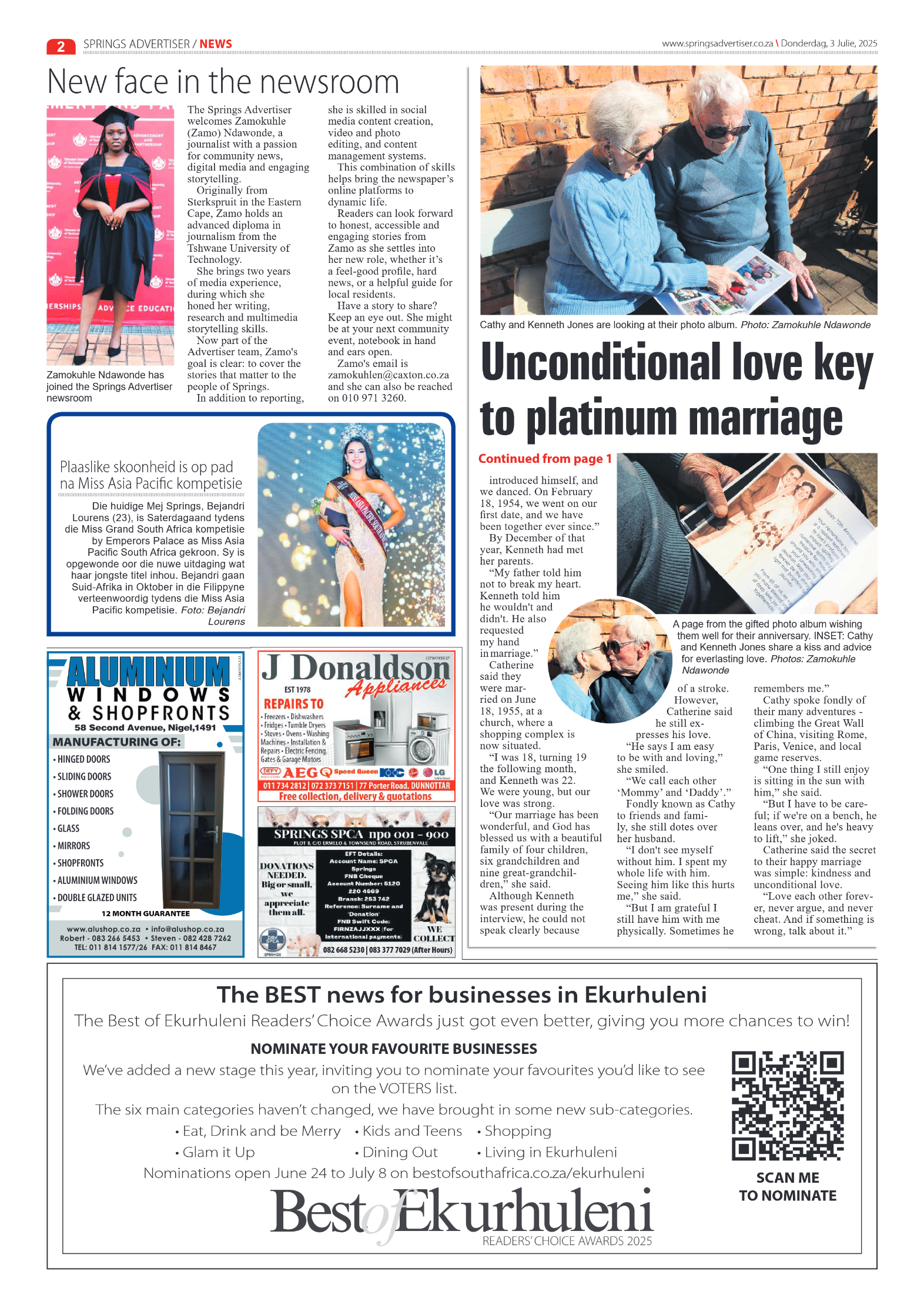 Springs Advertiser 3 July 2025 page 2