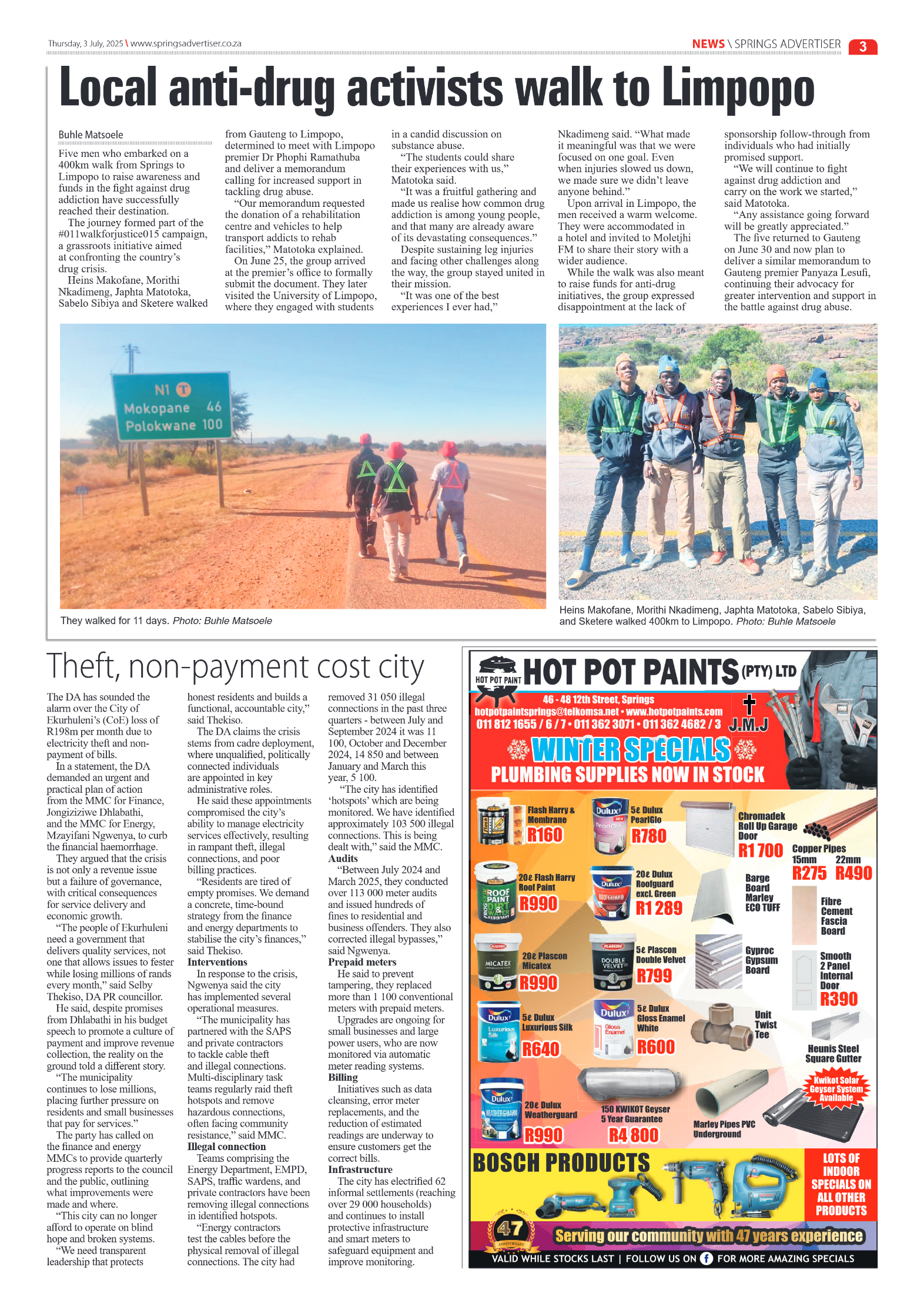 Springs Advertiser 3 July 2025 page 3