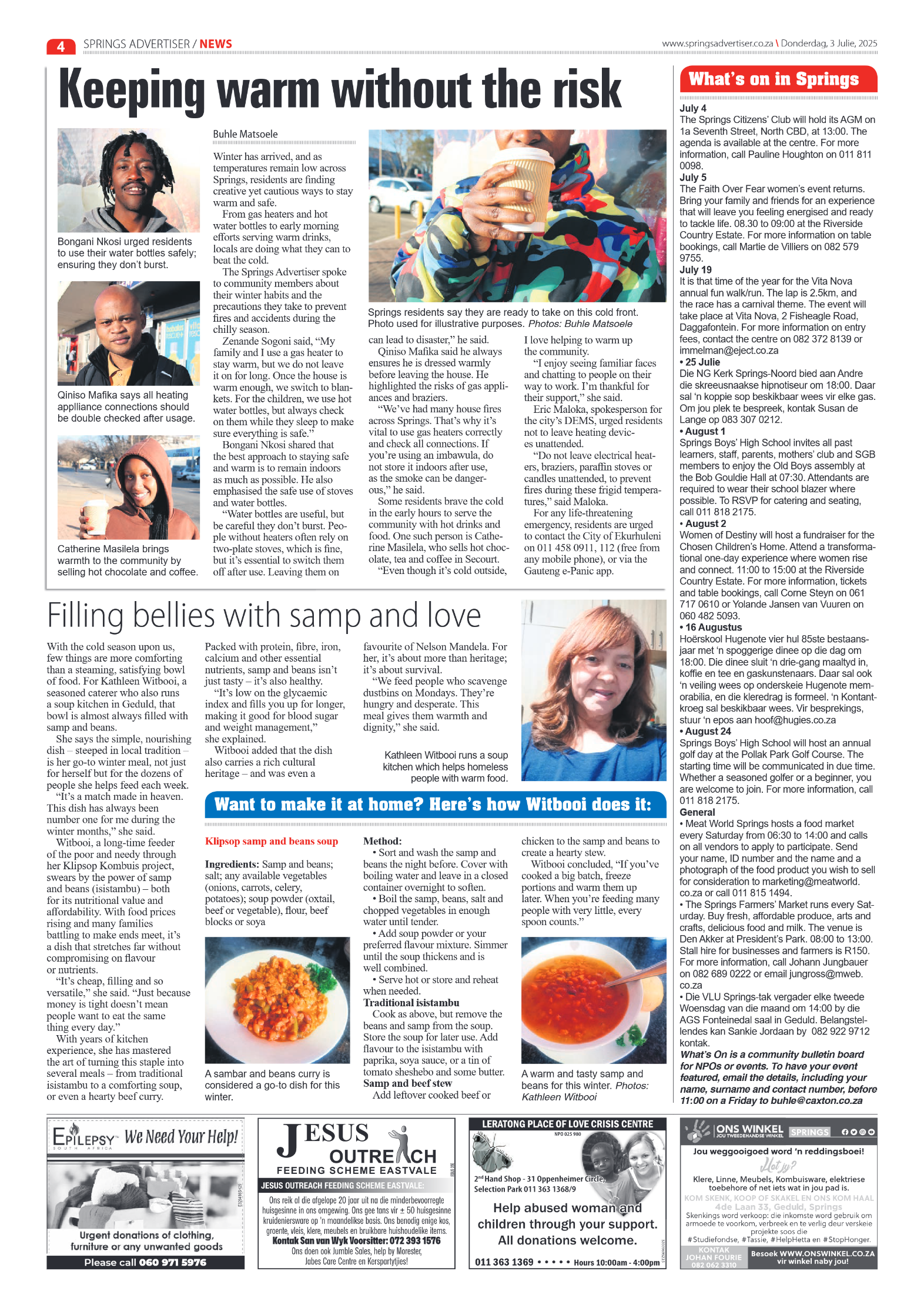 Springs Advertiser 3 July 2025 page 4