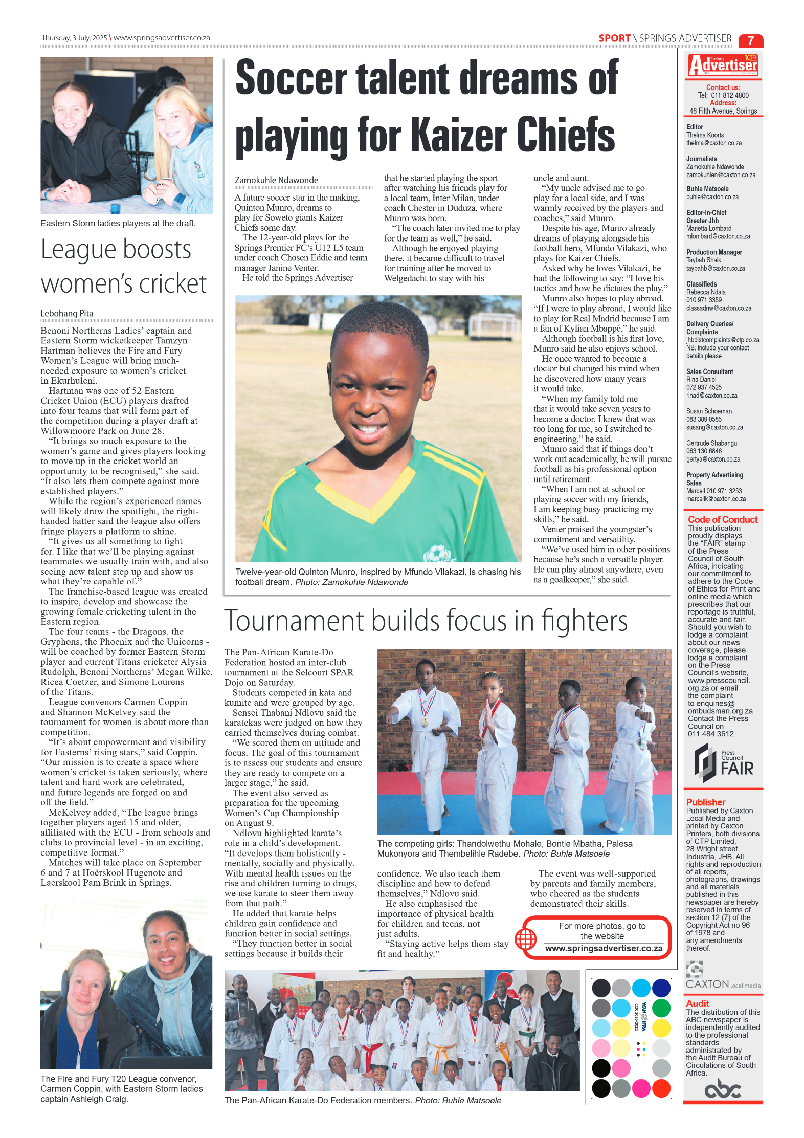 Springs Advertiser 3 July 2025 page 7