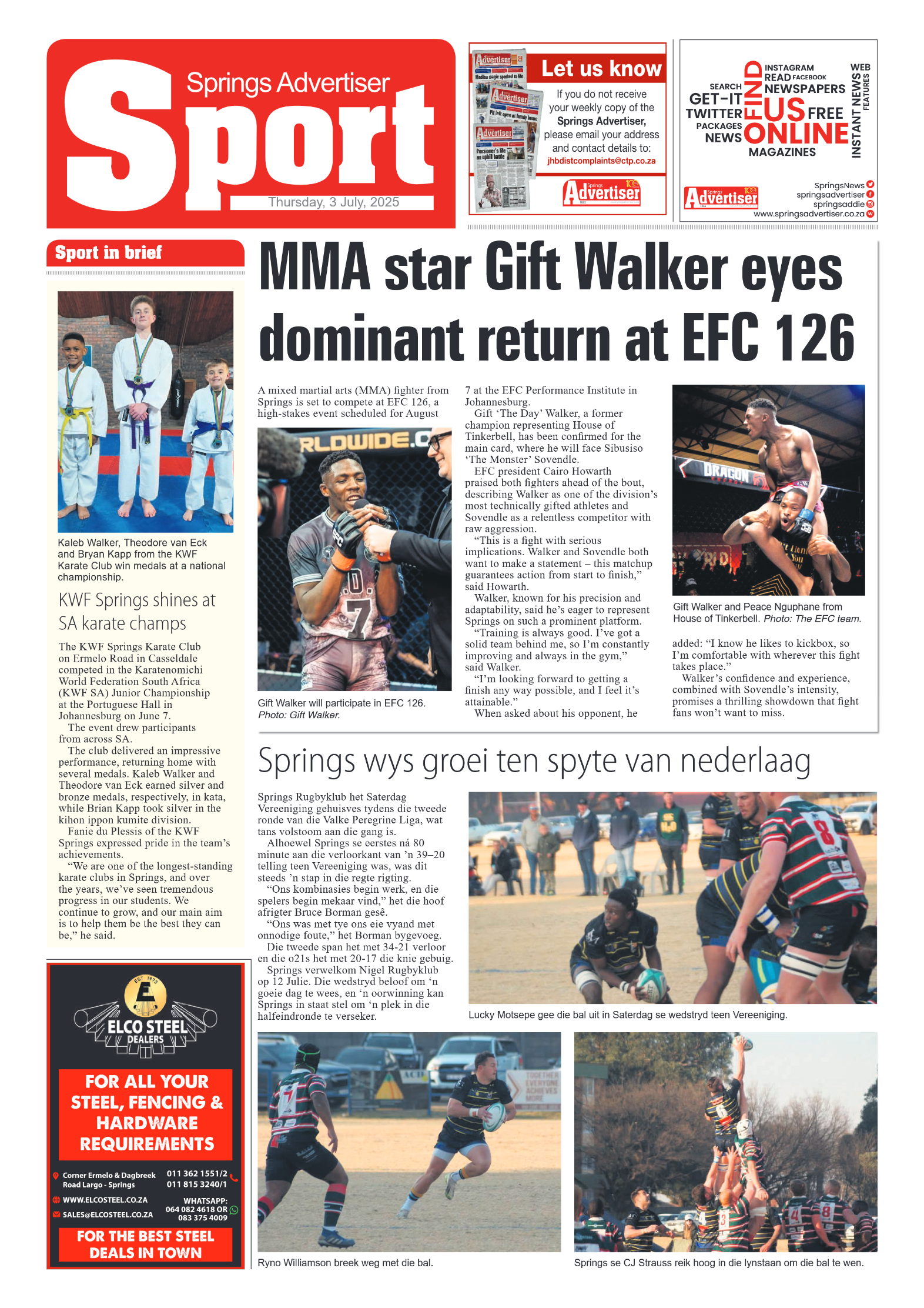 Springs Advertiser 3 July 2025 page 8