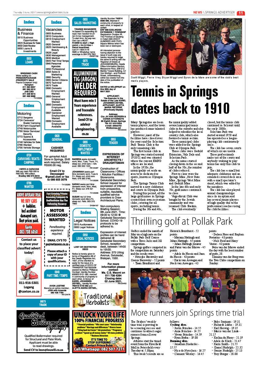 Springs Advertiser 3 June 2021 page 11