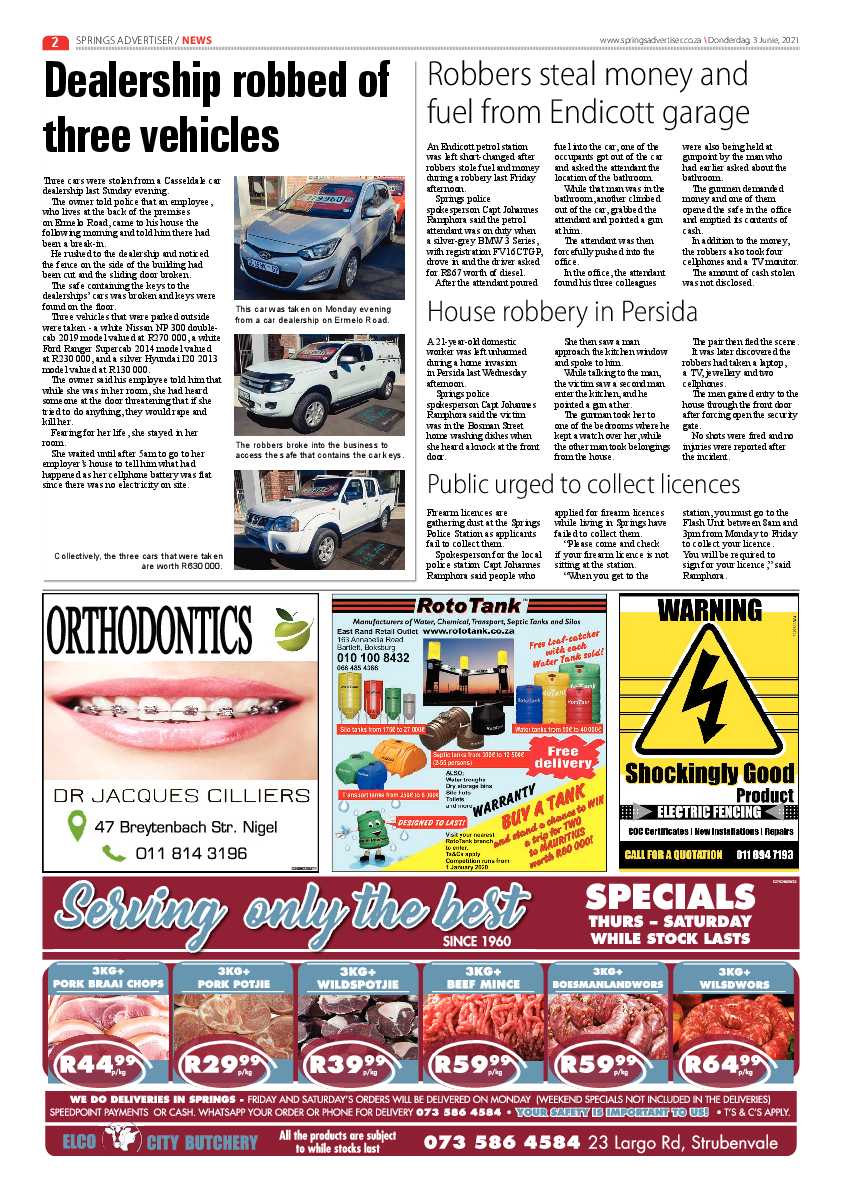 Springs Advertiser 3 June 2021 page 2