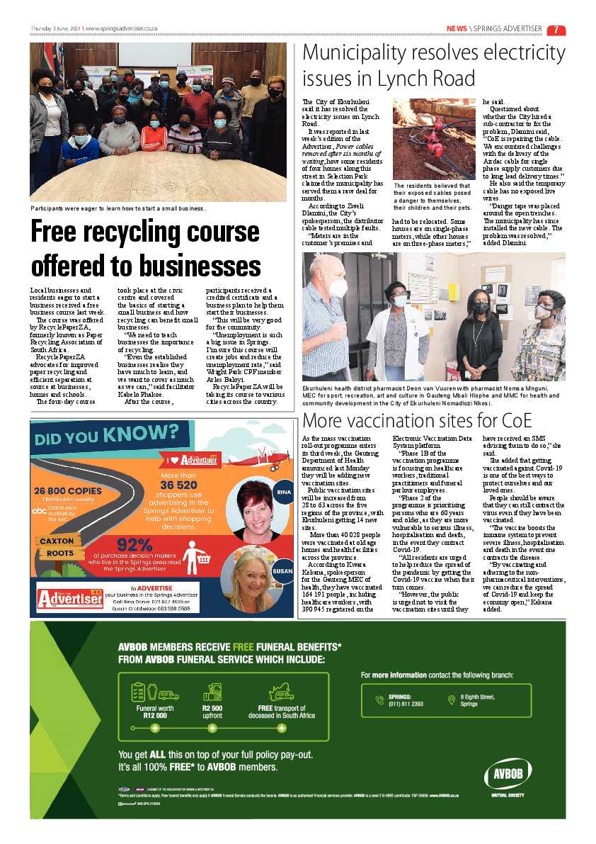 Springs Advertiser 3 June 2021 page 7