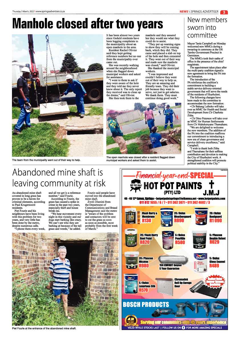 Springs Advertiser 3 March 2022 page 3