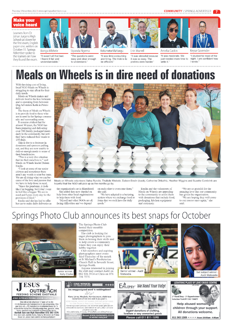 Springs Advertiser 3 Nov 2022 page 15